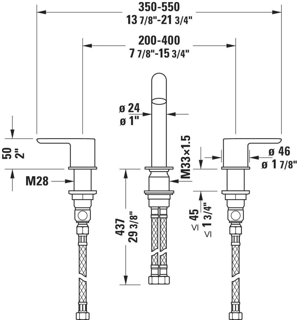 Widespread Bathroom Faucet