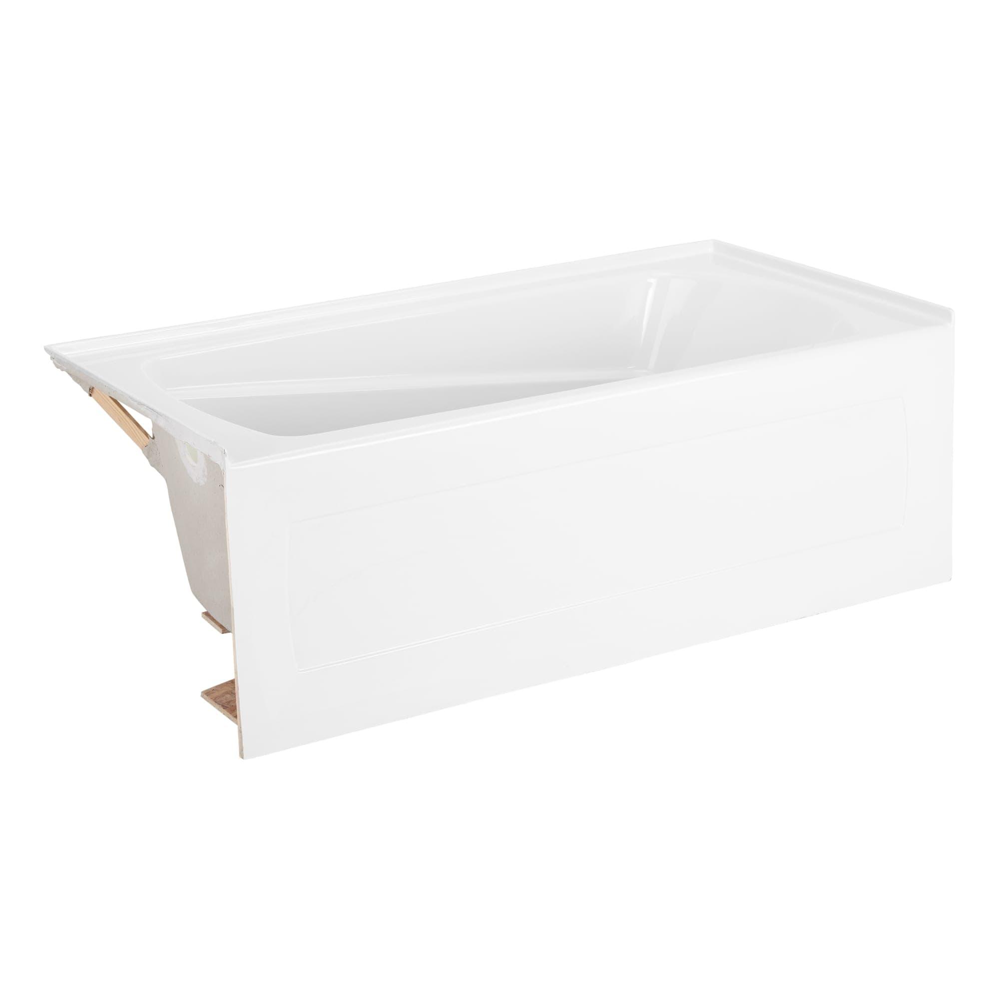 Signature Hardware Bradenton 60'' x 30'' Alcove/Tile In Soaking Acrylic Bathtub