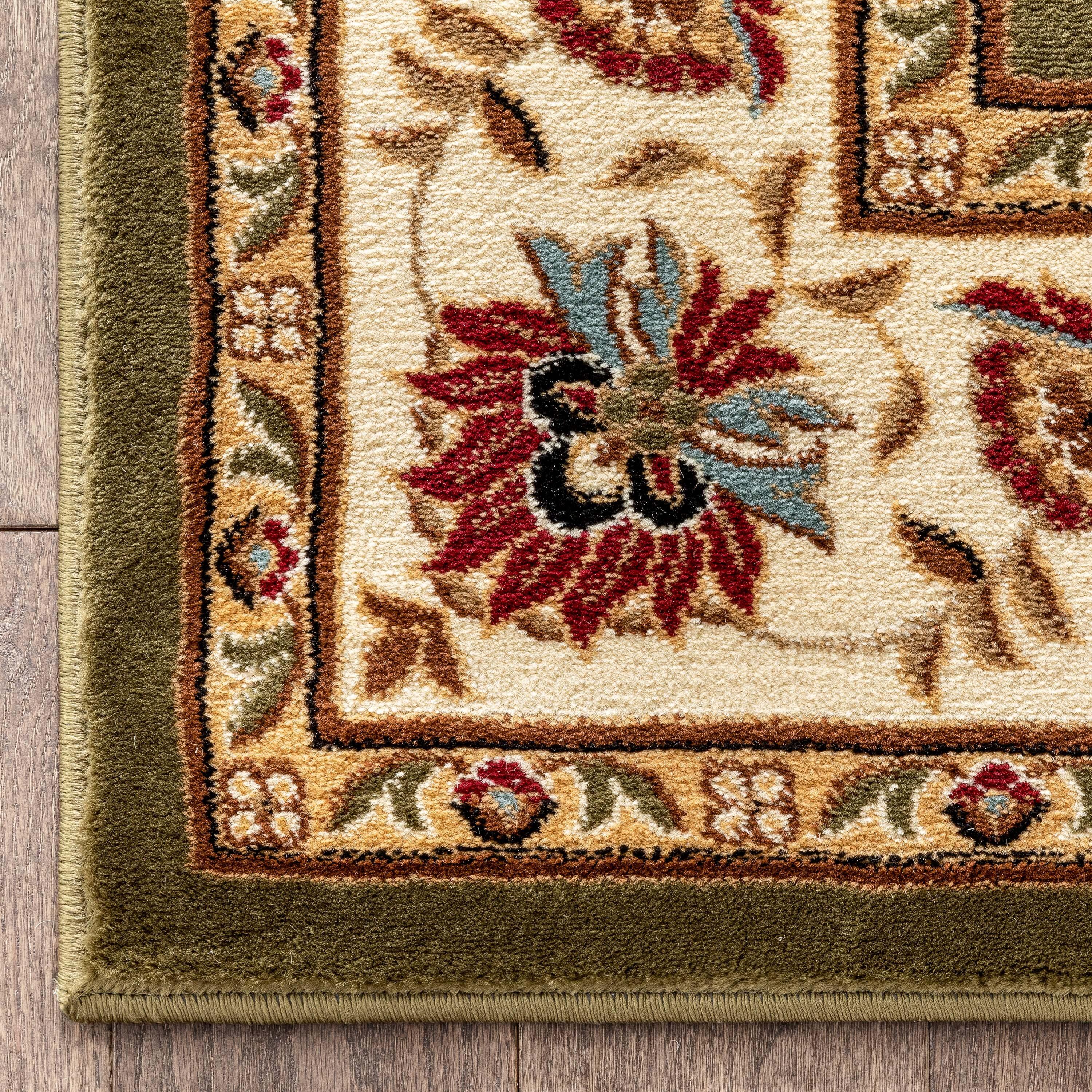 Well Woven Timeless Abbasi Oriental Persian Green 5'3" x 7'3" Area Rug