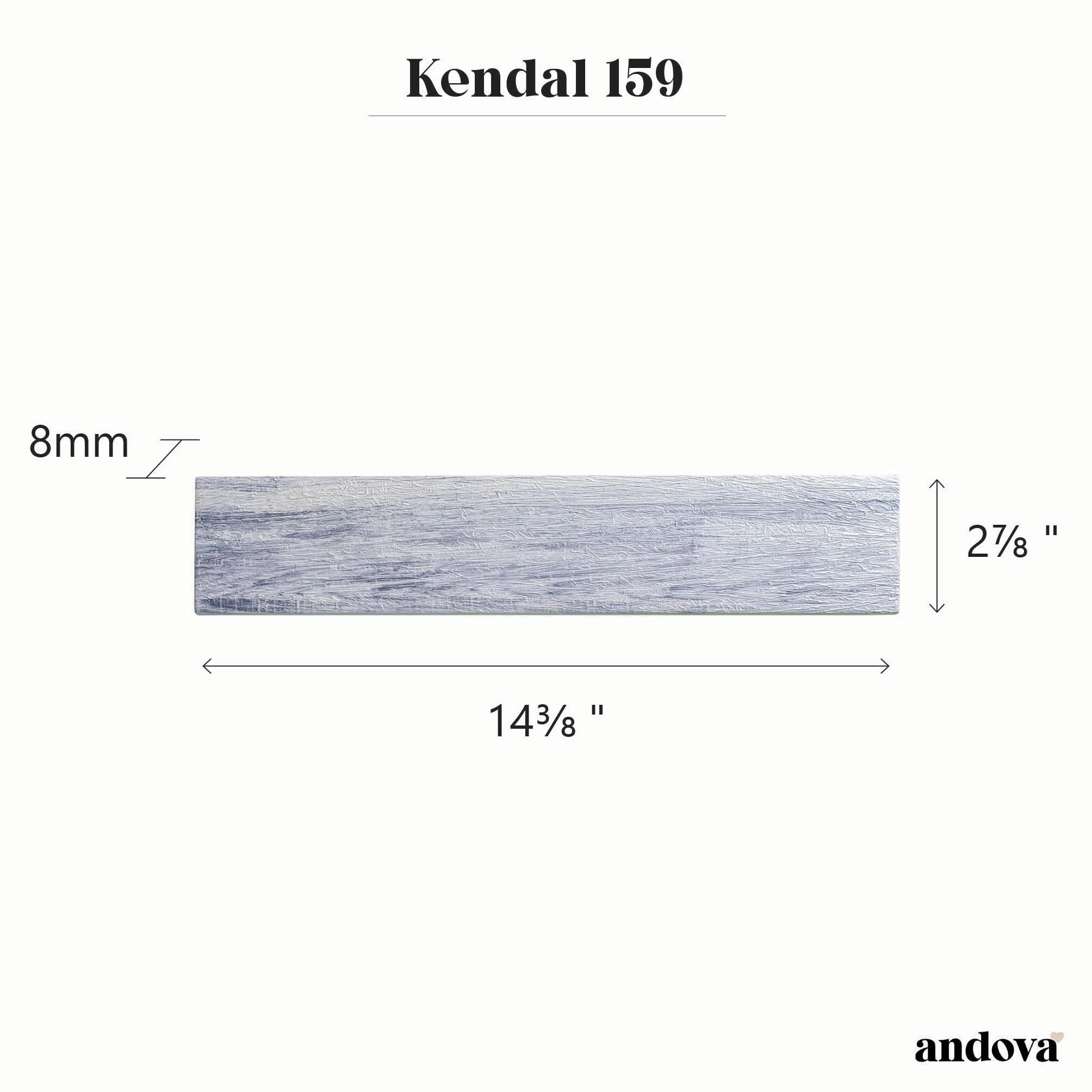 Kendel 3'' x 14'' Glass Subway Kitchen Backsplash and Shower Wall Tile
