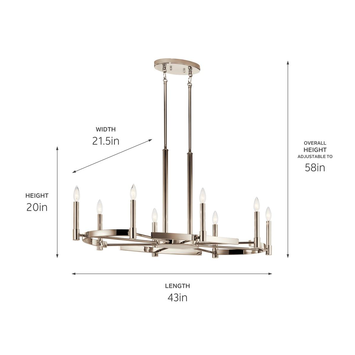 Kichler Lighting Tolani 8 - Light Chandelier in  Polished Nickel