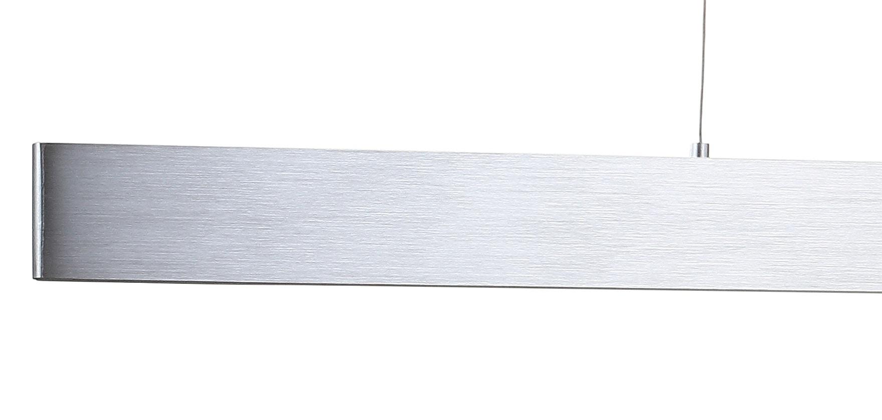 Draper 40" Dimmable Adjustable Integrated LED Metal Linear Pendant, Brushed Aluminum