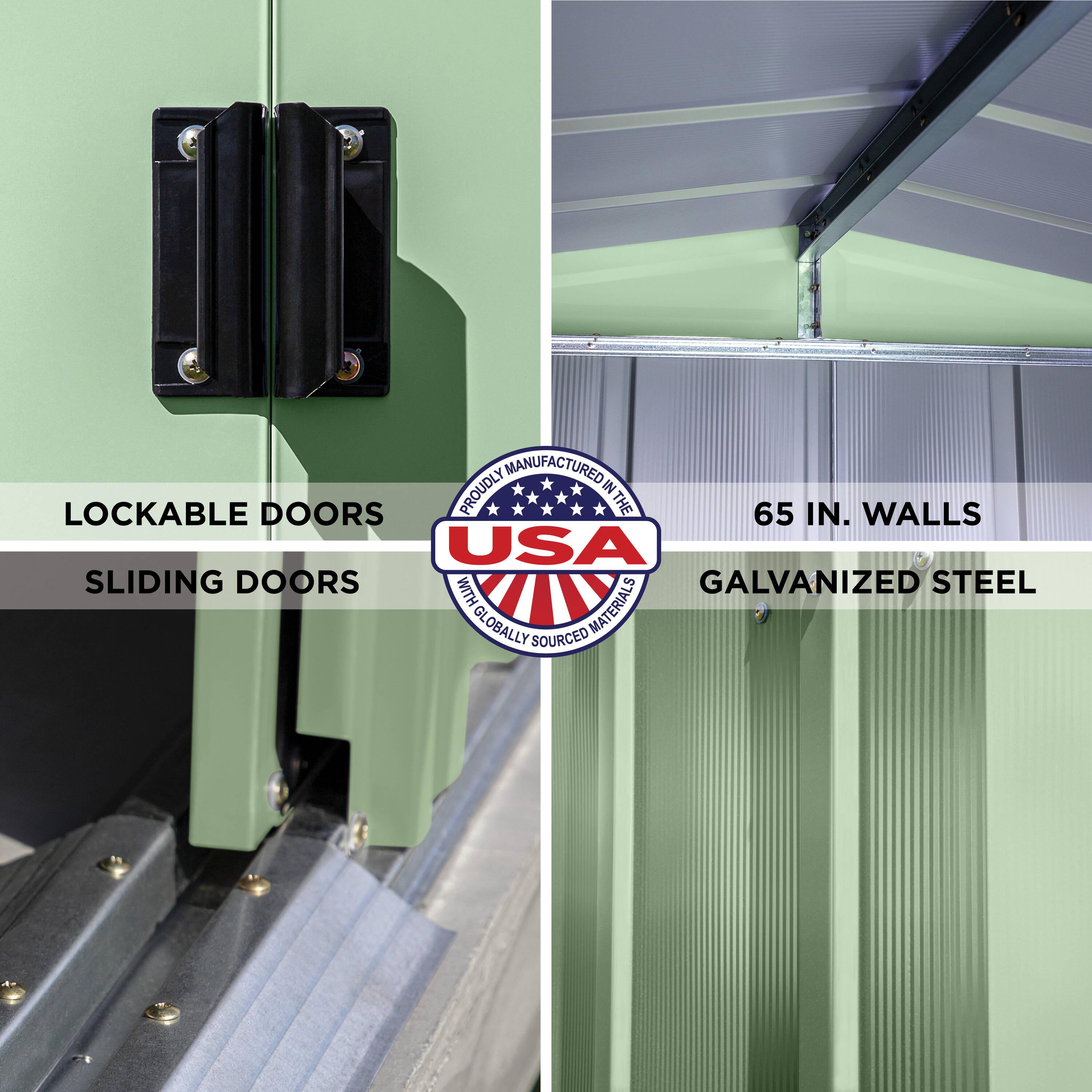 Arrow 6 ft. W x 5 ft. D Galvanized Steel Storage Shed