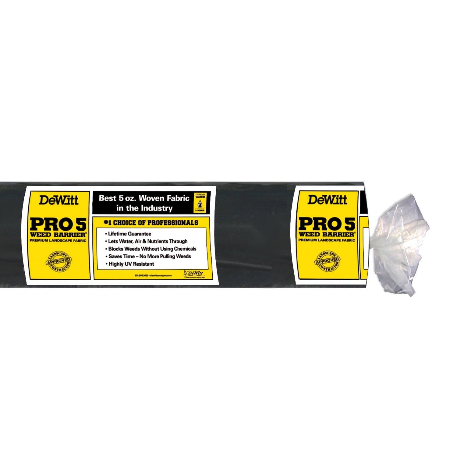 DeWitt P4 4 x 250 Feet Commercial and Home Garden Landscape Weed Block Barrier, Ideal as Fabric for Yards, Grounding Sheets, Fake Rock, or Floor Mat