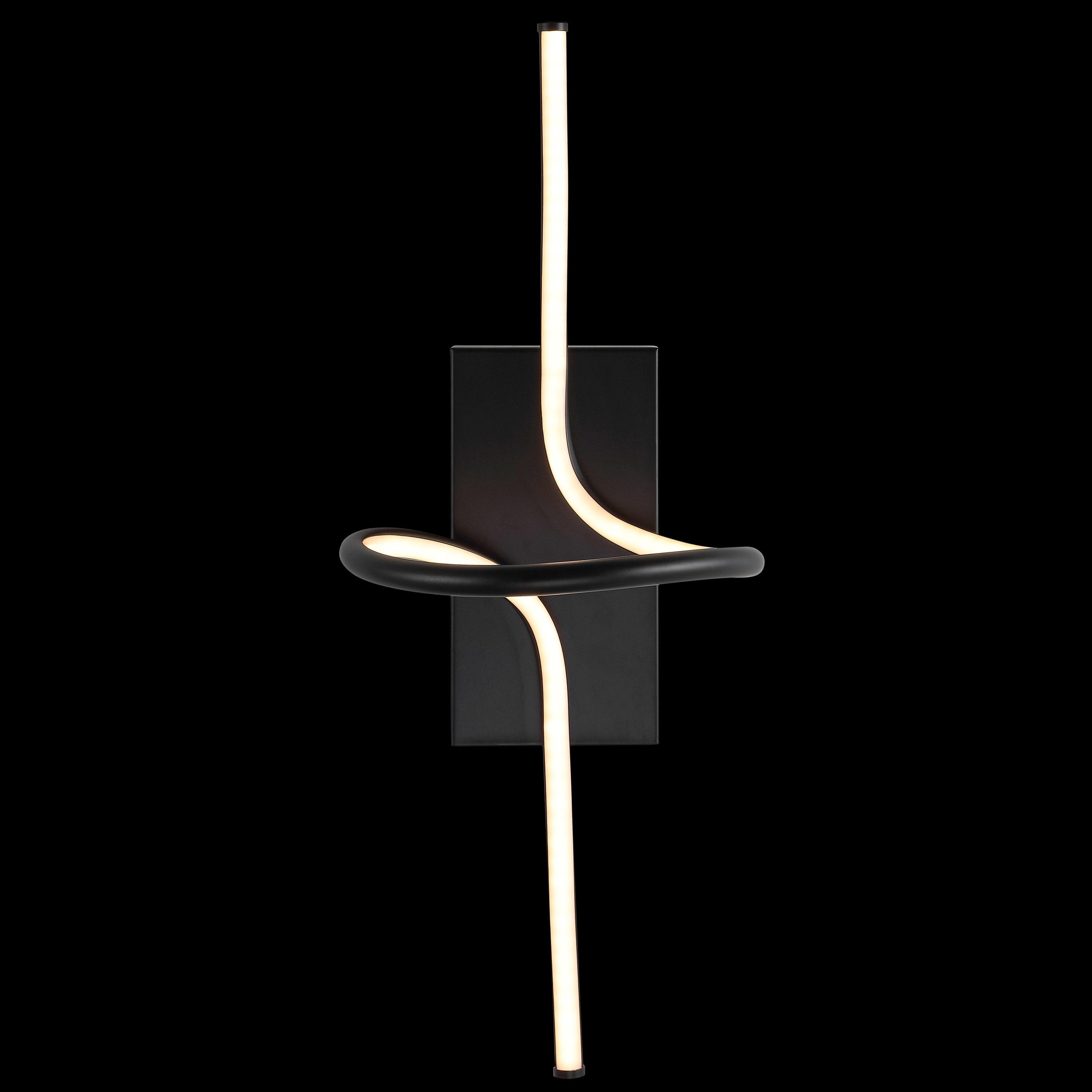 Sketch 9" Minimalist Metal Integrated LED Vanity Light Sconce, Black