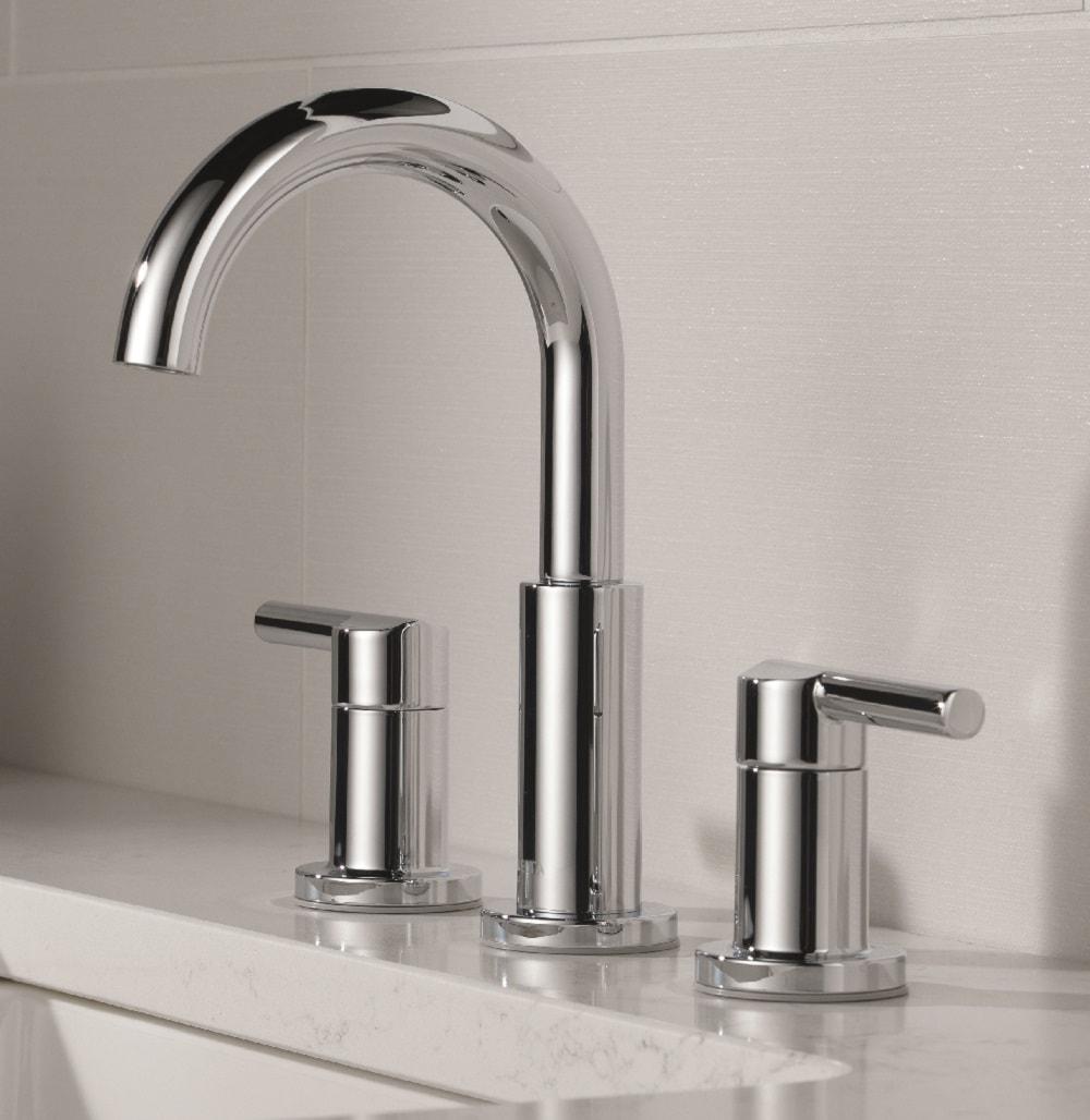 Nicoli Widespread Bathroom Faucet 3 Hole, 2-handle Bathroom Sink Faucet with Drain Assembly