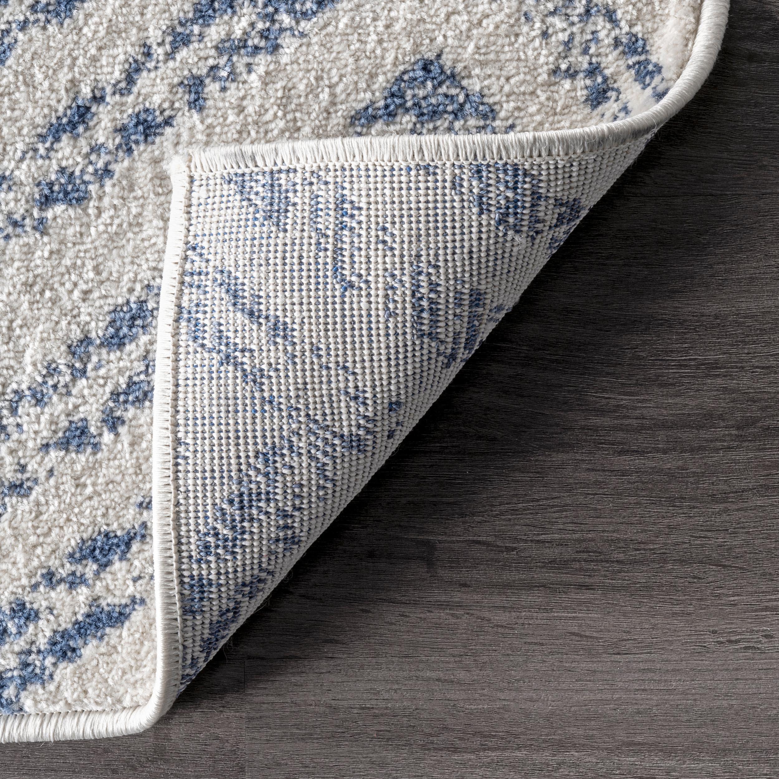 Nuloom Rosanne Chevron 2x12 Runner Indoor Area Rug for Living Room Bedroom Dining Room Entryway Hallway Kitchen, Blue/Ivory
