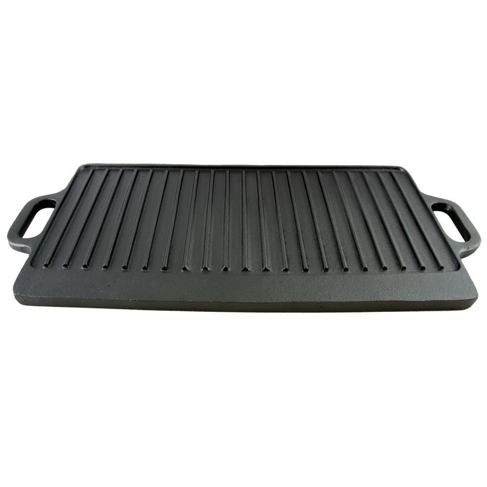 Gibson Gibson Addlestone 13 in. Cast Iron Rectangular Reversible Grill and Griddle Pan