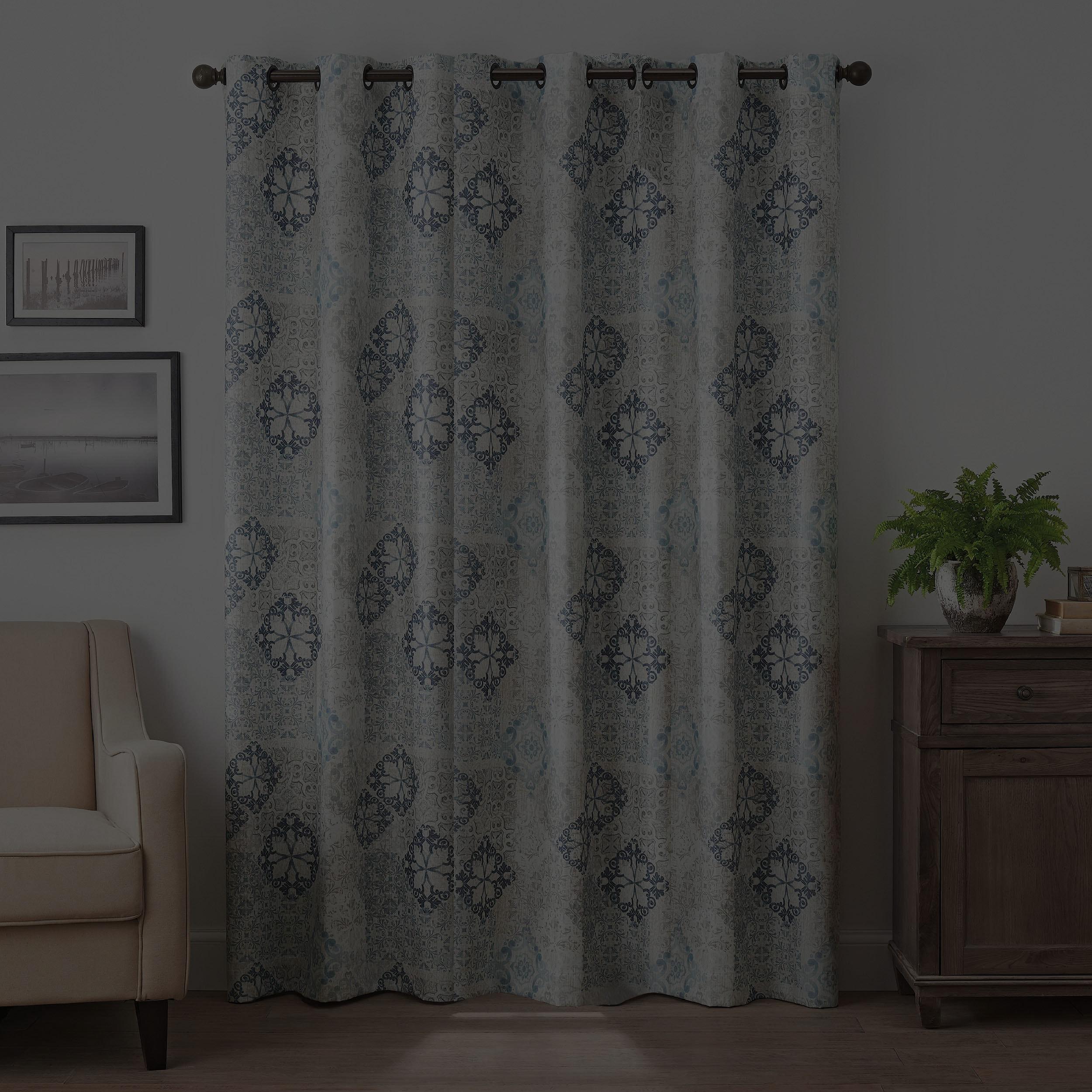 Eclipse Eclipse Martina Medallion Absolute Zero 100% Blackout Window Panel