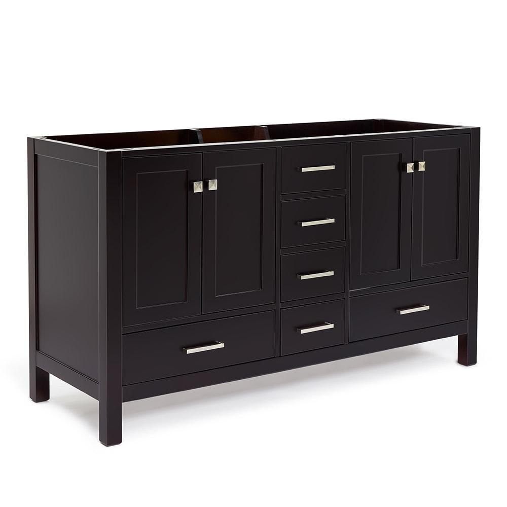 Ariel A061d-Bc Cambridge 60" Double Free Standing Vanity Cabinet Only - Brown