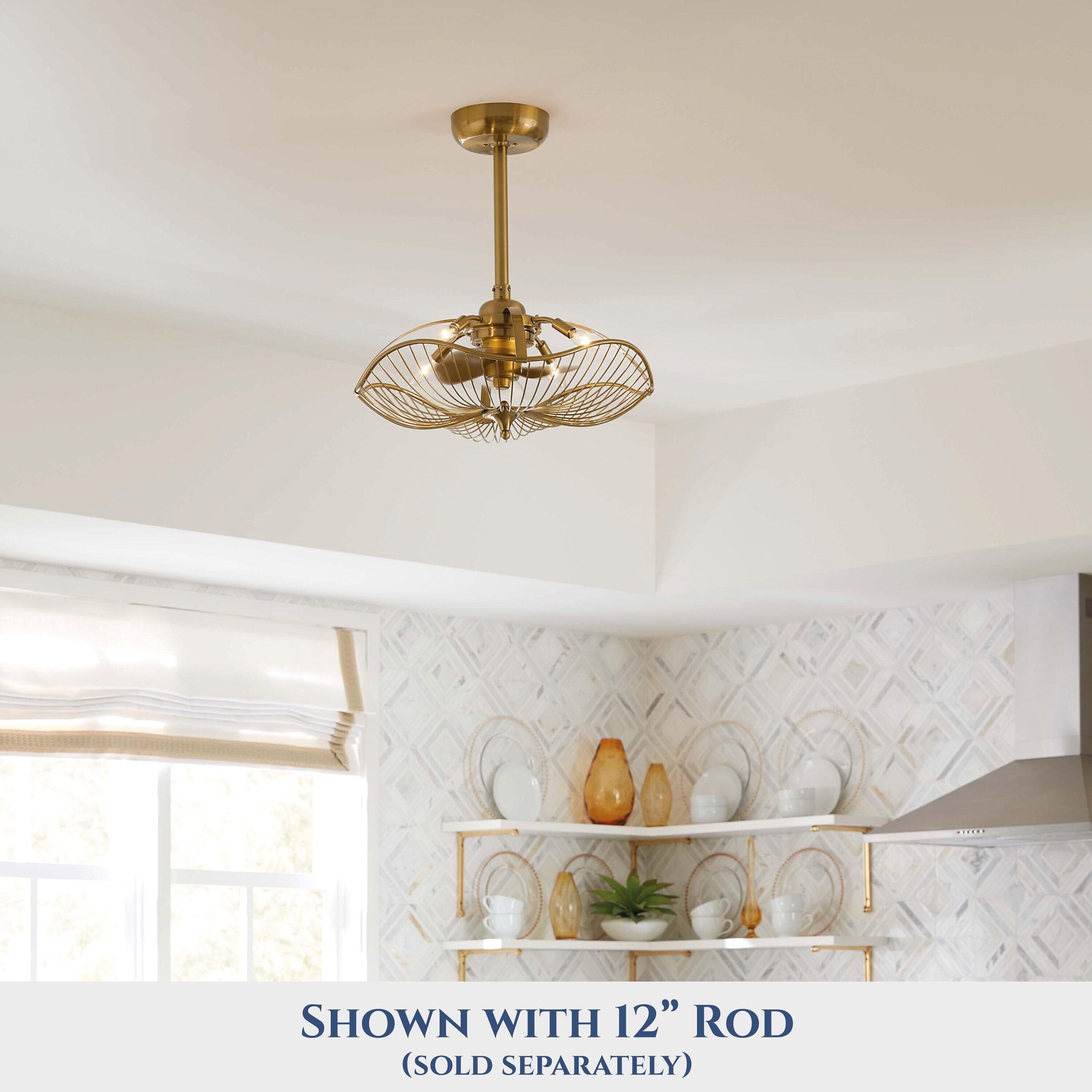 22" Akoni 3 - Blade Ceiling Fan with Light Kit Included