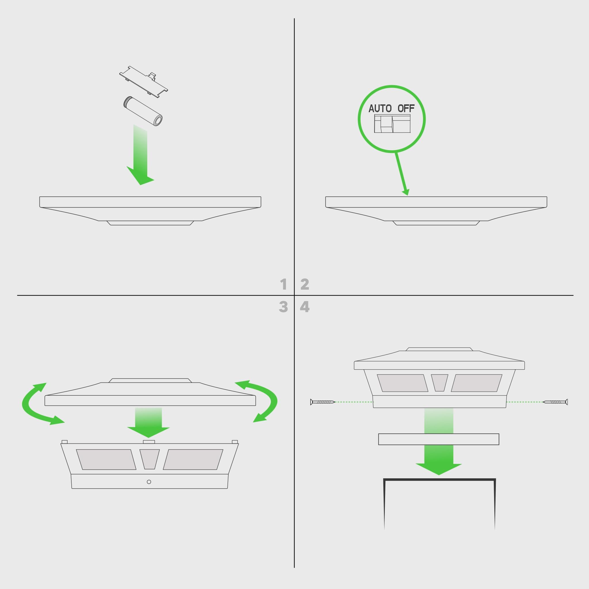 Classy Caps Oxford Solar Powered Integrated LED Aluminium Fence Post Cap Light 6 in. x 6 in. with Base Adapter Included