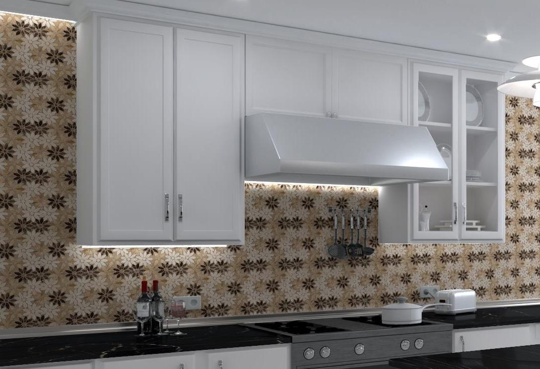 Fresh Novelty Flower Polished Natural Stones Wall & Floor Mosaic Tile