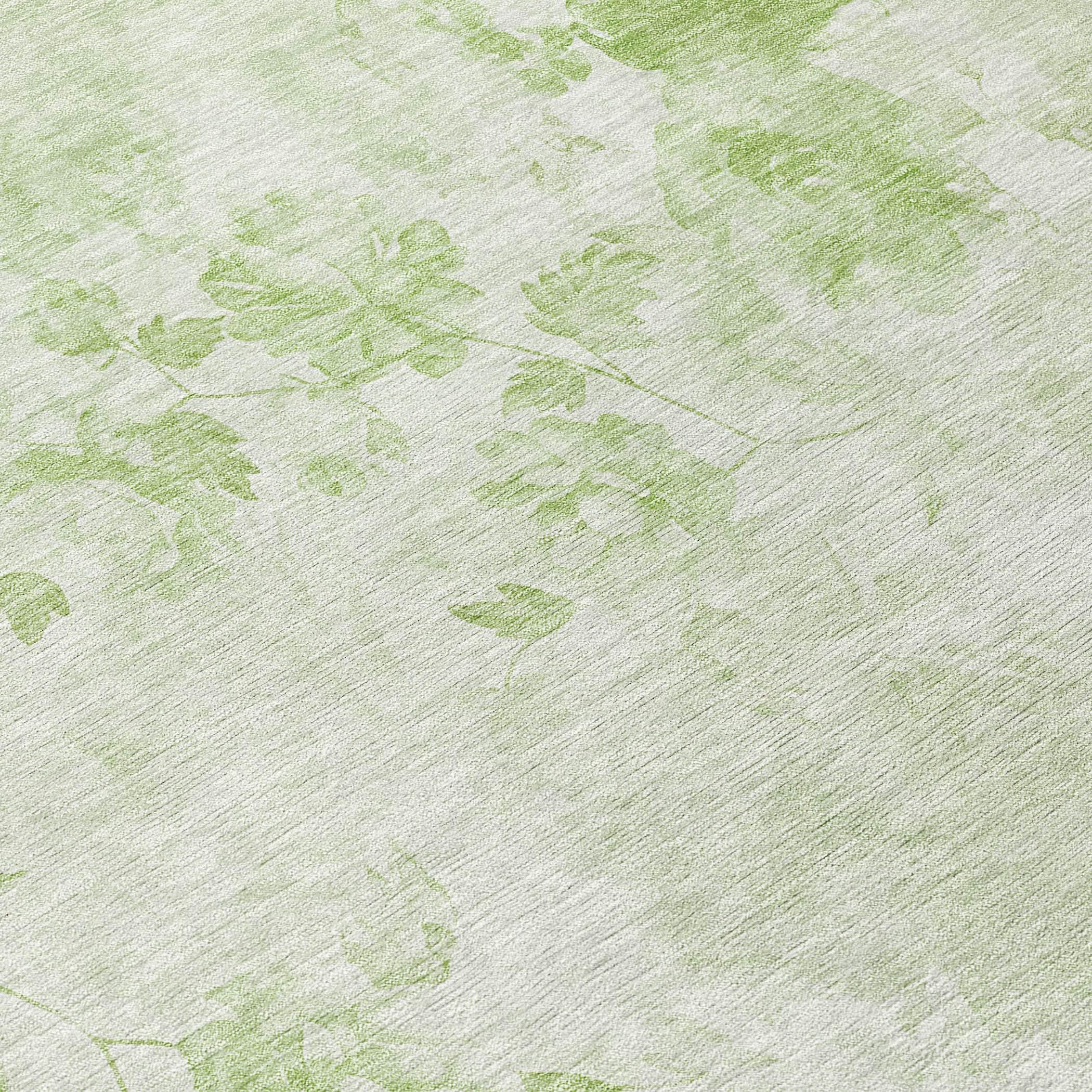 Addison Rugs Chantille Indoor/Outdoor Transitional Floral Aloe Washable Rectangle Rug, 1'8" x 2'6"