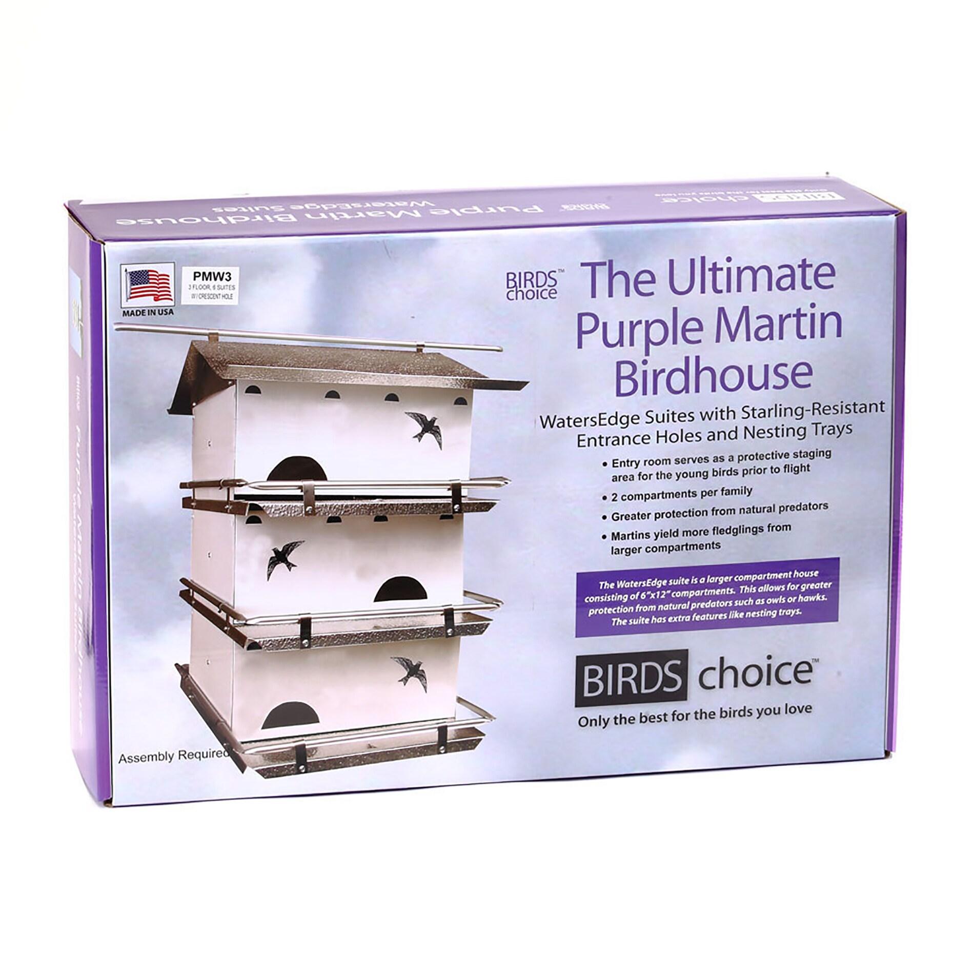 Birds Choice Purple Martin House Watersedge Suites 3 Floor 6 Room Assembled