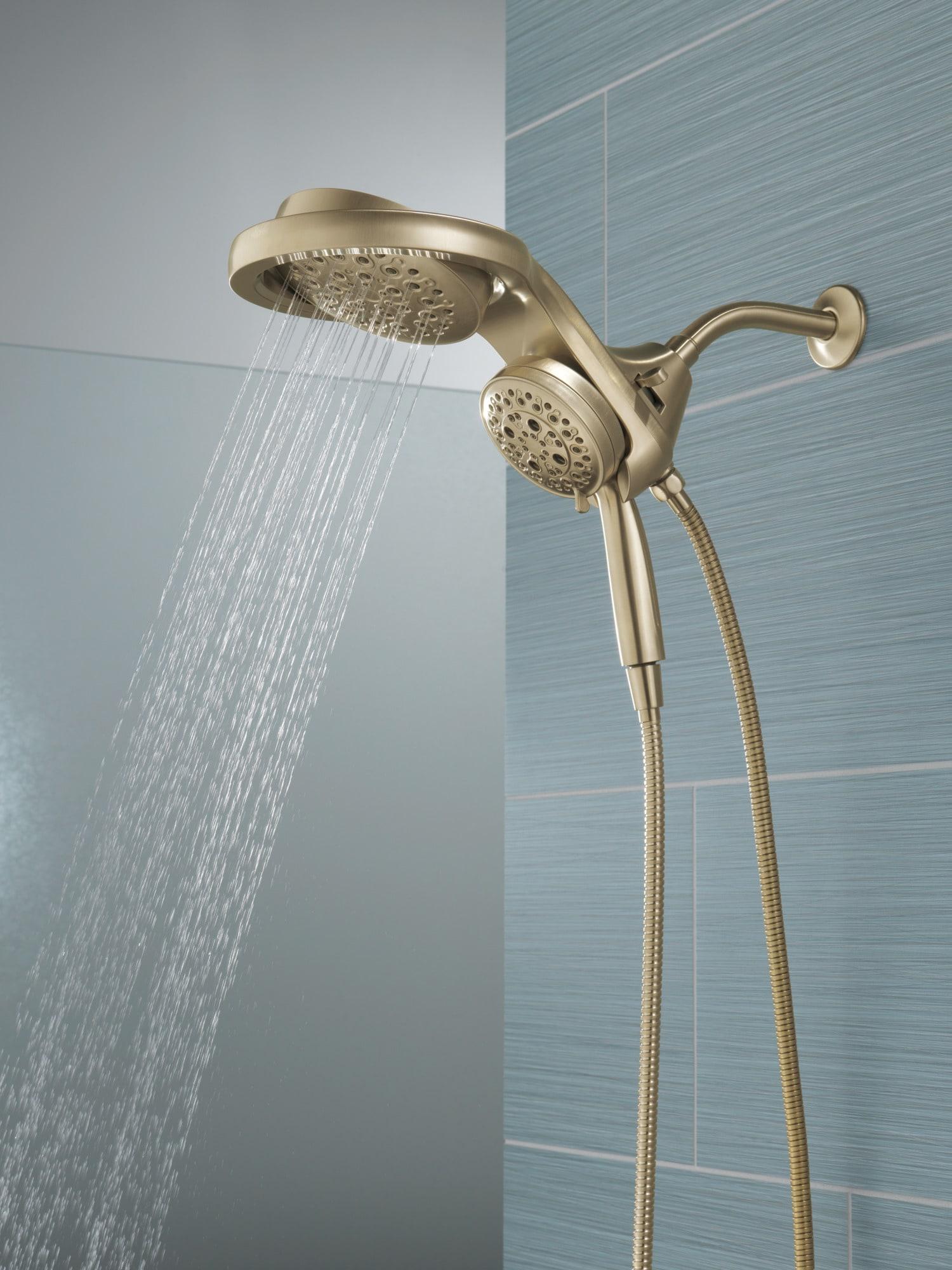 Hydrorain 5 Spray Dual Shower Head and Handheld Shower with Lumicoat and H2Okinetic 2.5 GPM