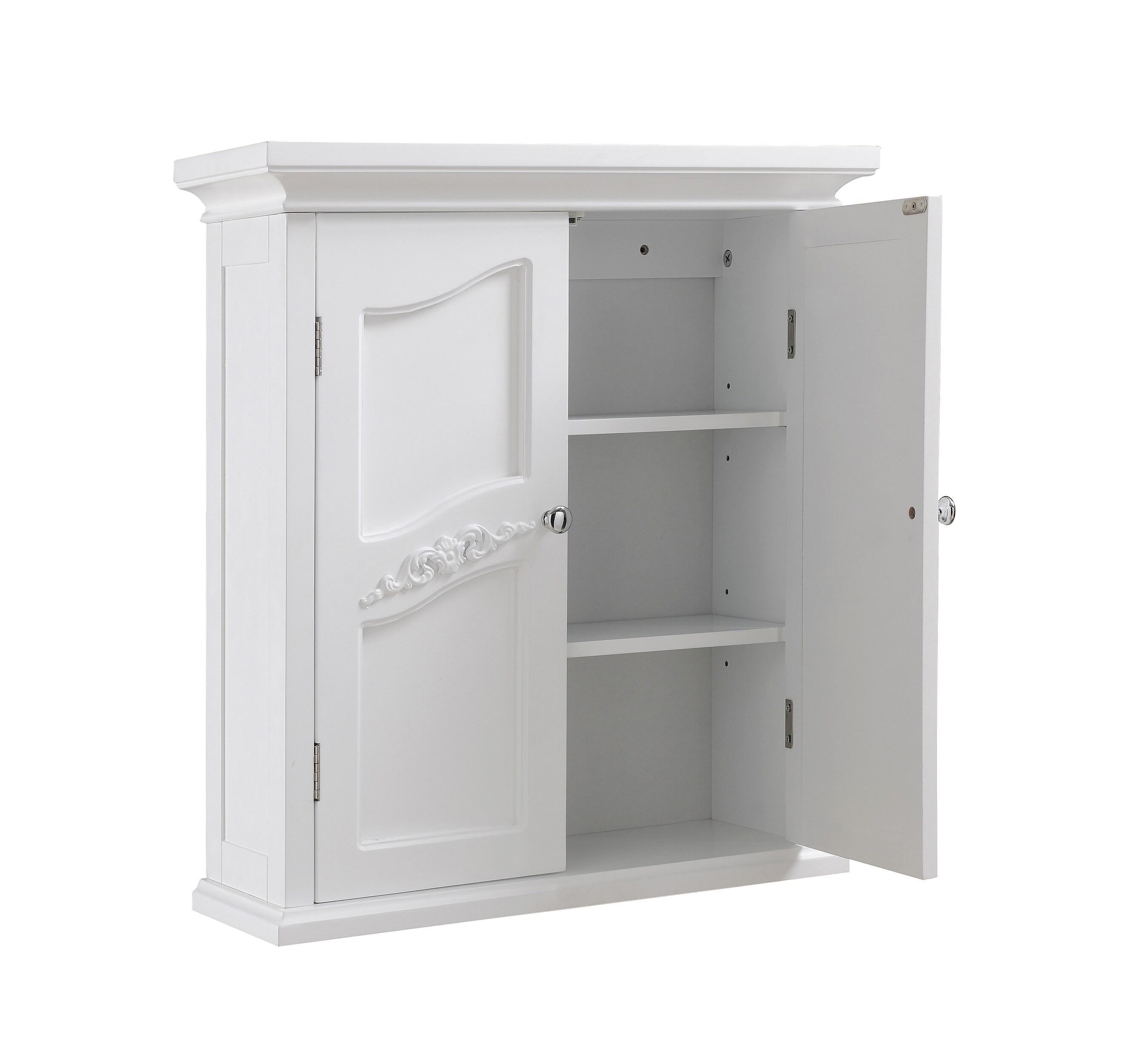 Versailles 2-Door Removable Wall Cabinet with Adjustable Shelves