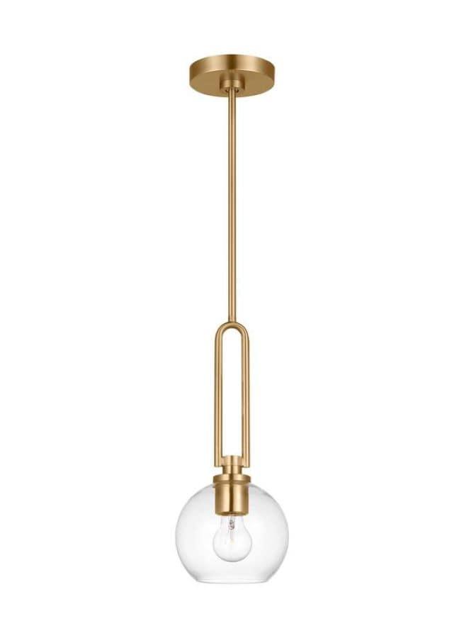 Codyn Satin Brass Mini Globe 1-Light Indoor/Outdoor Pendant