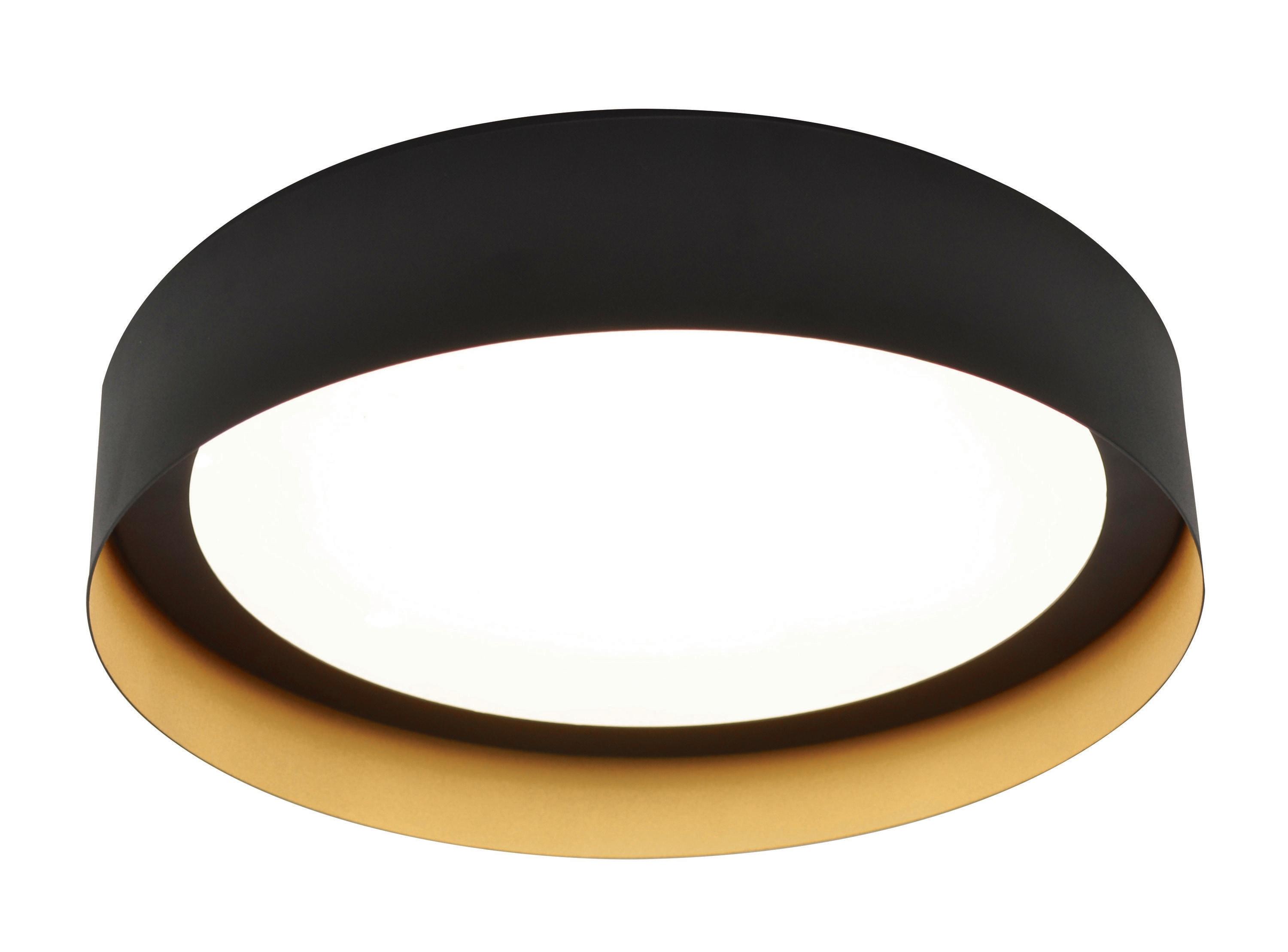 RVF121400L30D1BKGD-AFX-Reveal - 12 Inch 17.5W 1 LED Flush Mount-Black/Gold Finish
