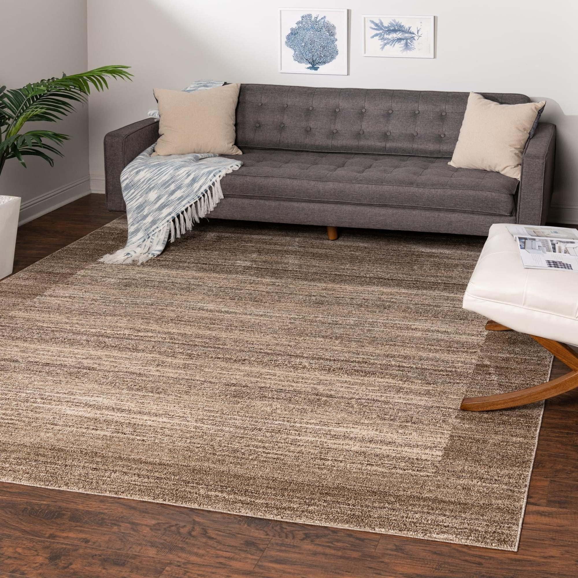 Unique Loom Abigail Del Mar Area Rug , 8'x8' Square ,Beige