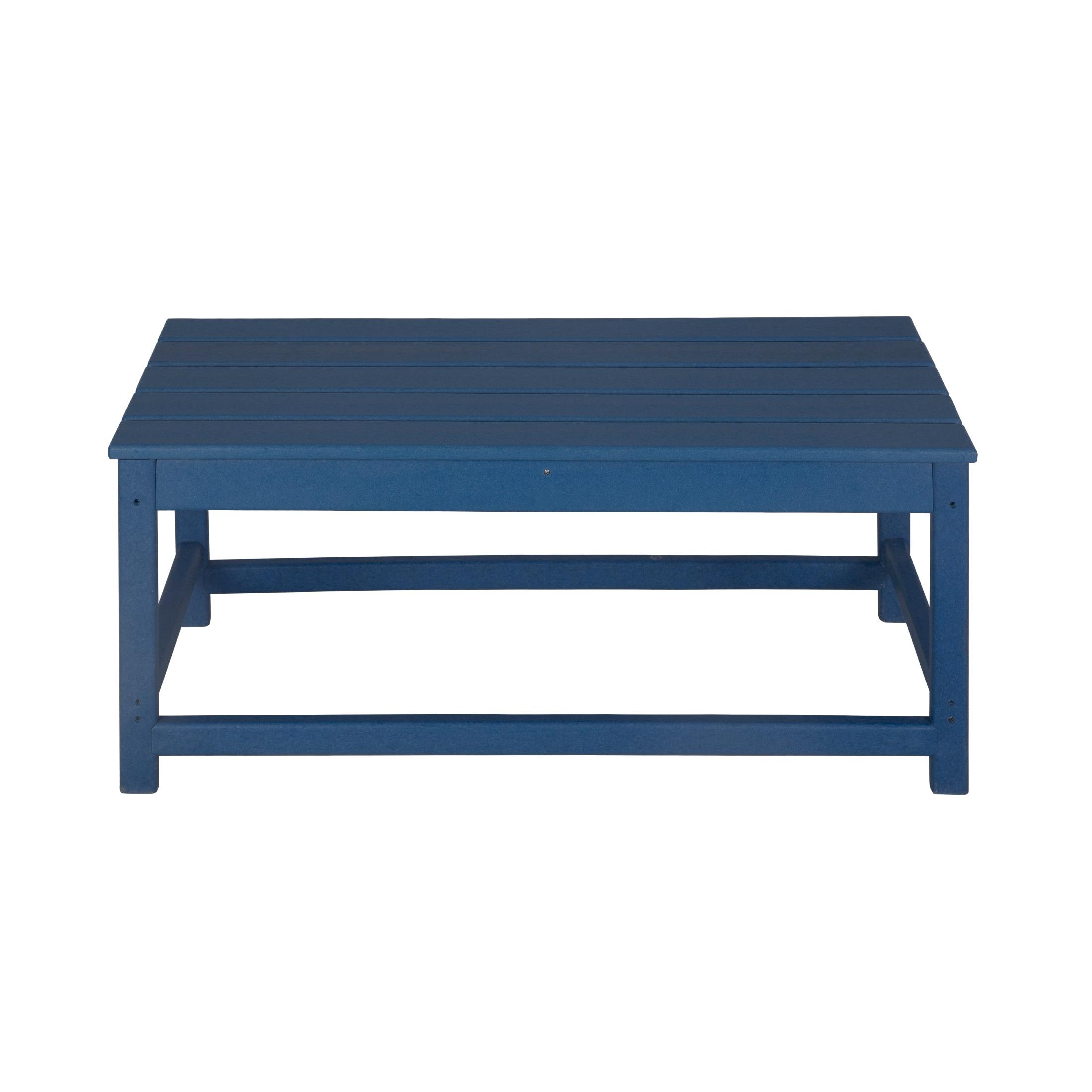Polytrends  Laguna Hdpe All Weather Outdoor Patio Coffee And Side Tables (3-Piece Set) Navy Blue