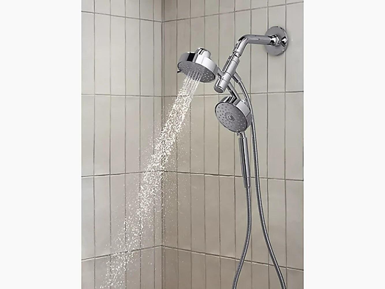 Kohler Purist® 2-In-1 Multifunction Shower Combo Kit, Showerhead and Handshower, Three Spray Settings