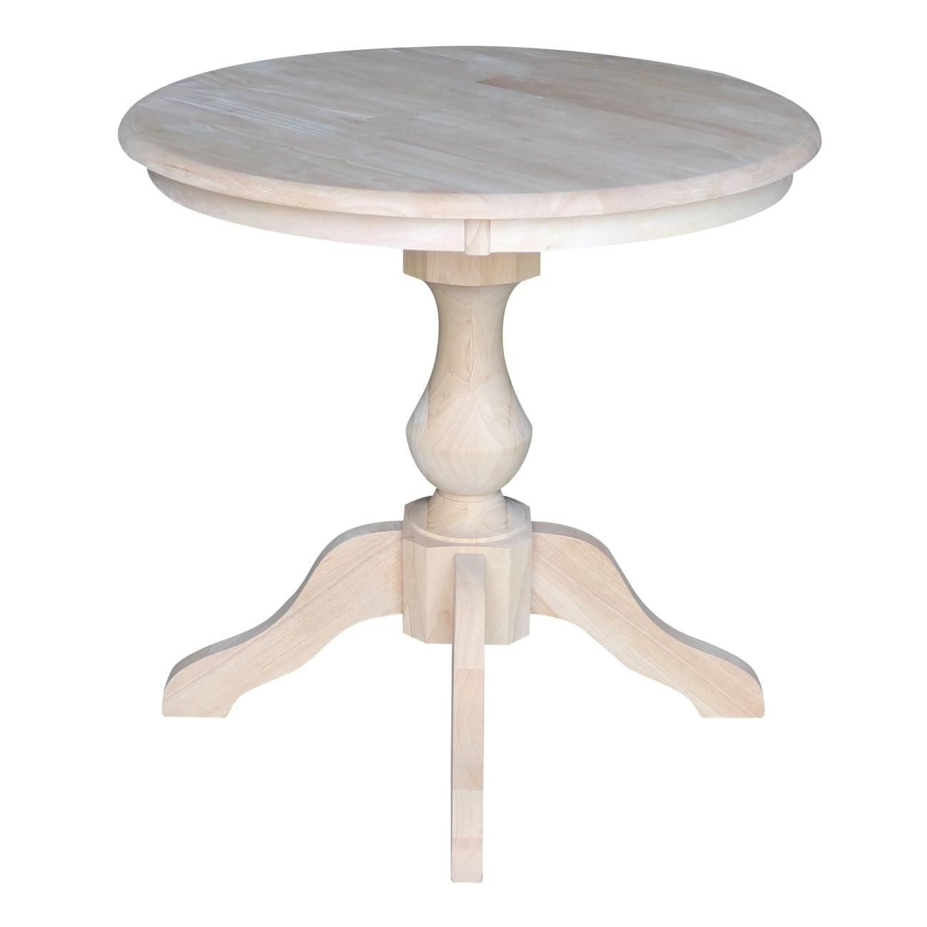 International Concepts 30" Round Top Pedestal Table-28.9" H, Unfinished