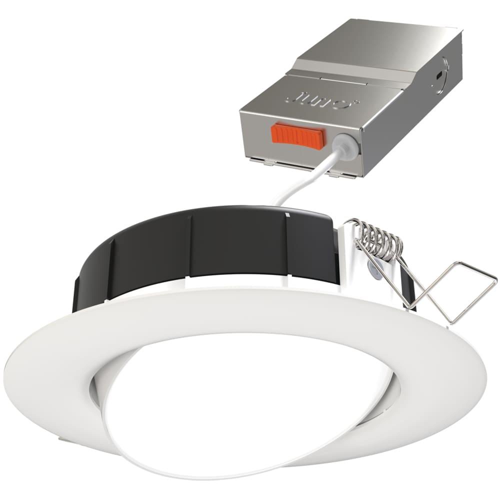 4-Inch Adjustable White LED Recessed Downlight with Trim