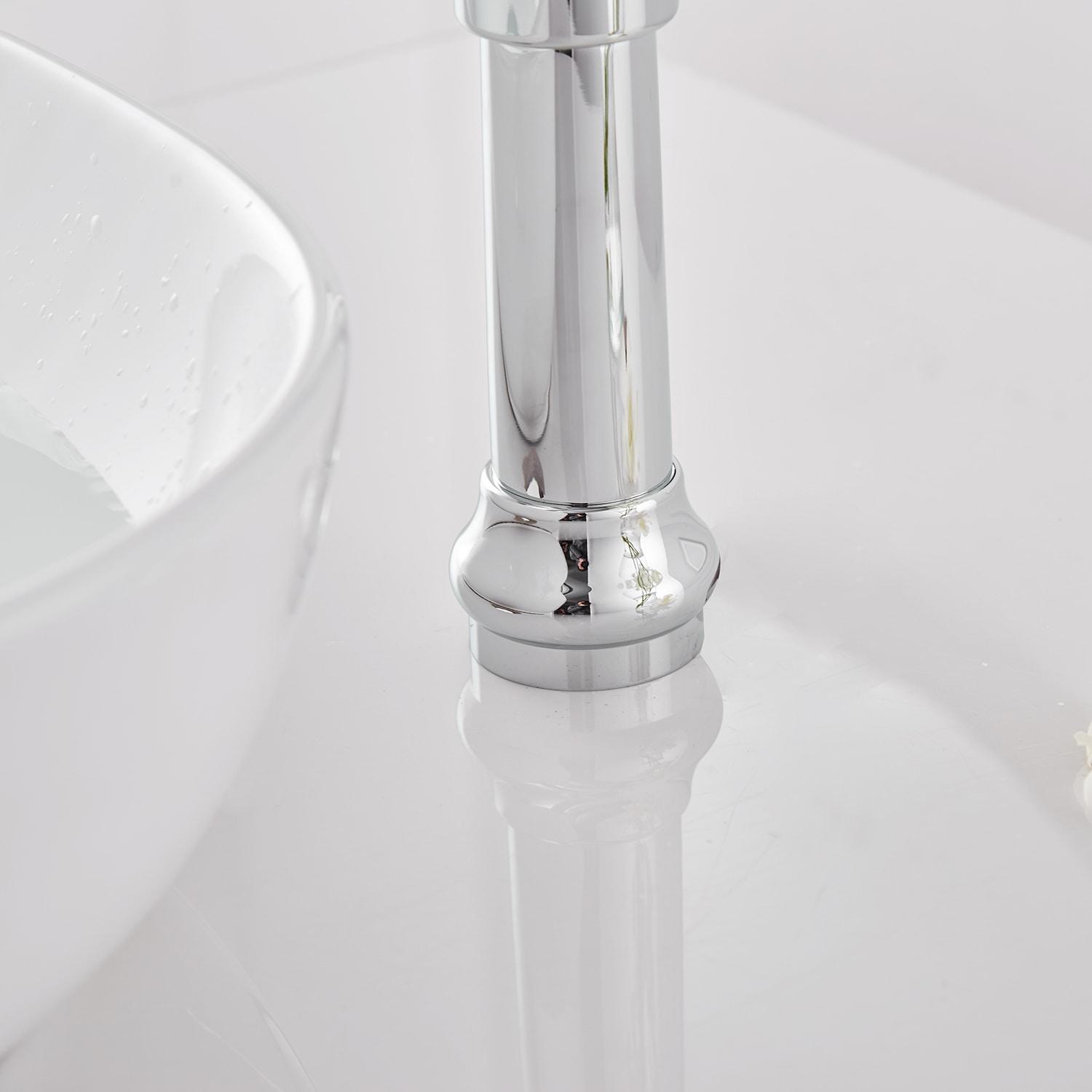 BWE Waterfall Single Hole Single-Handle Vessel Bathroom Faucet With Pop-up Drain Assembly