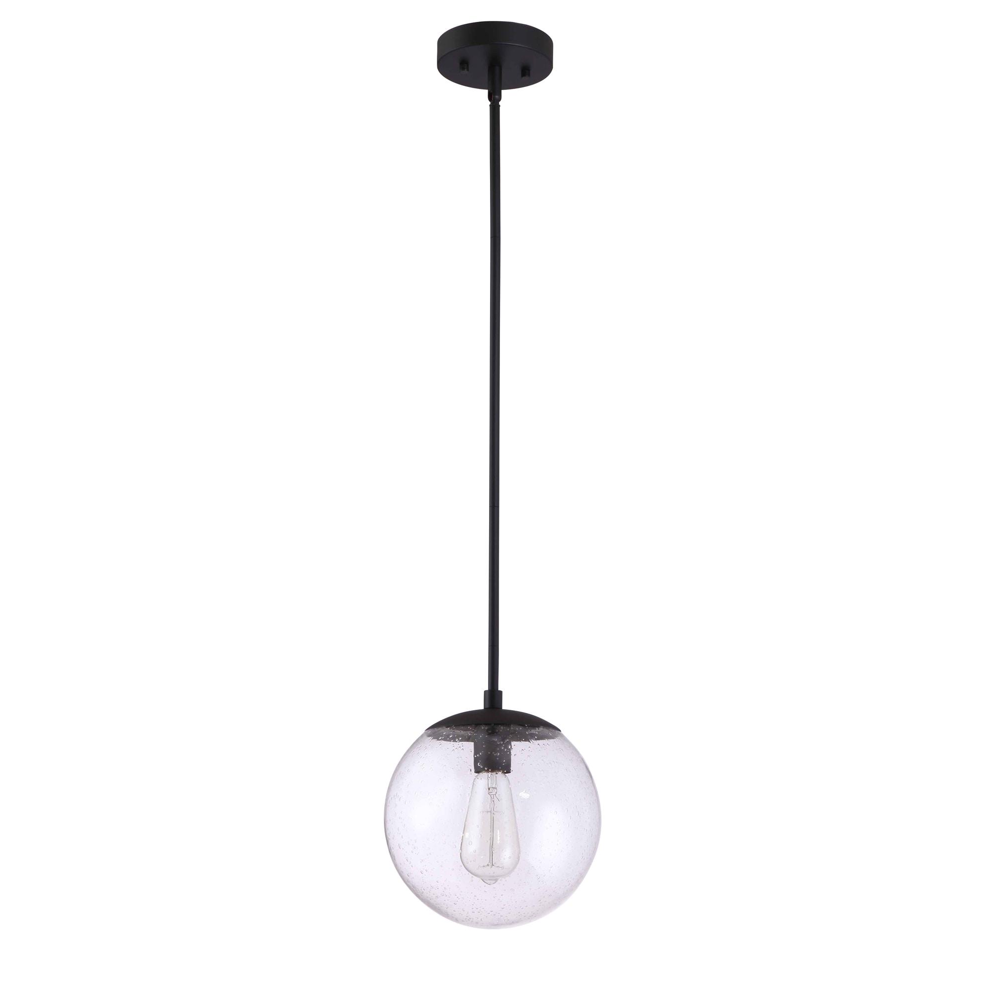 Matte Black Glass Mini Globe LED Pendant Light