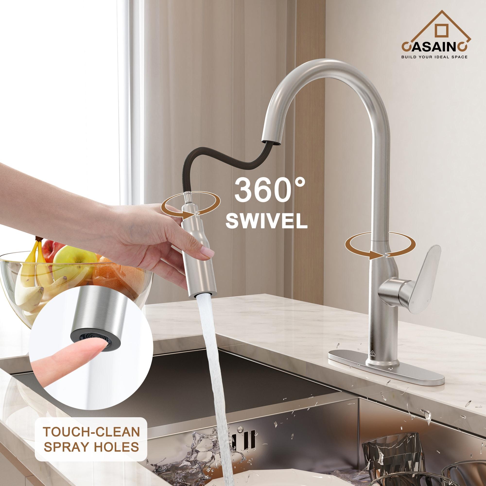 CASAINC CASAINC Single-Handle Pull-Down Kitchen Faucet Single Hole Faucet CA-D4171-BN