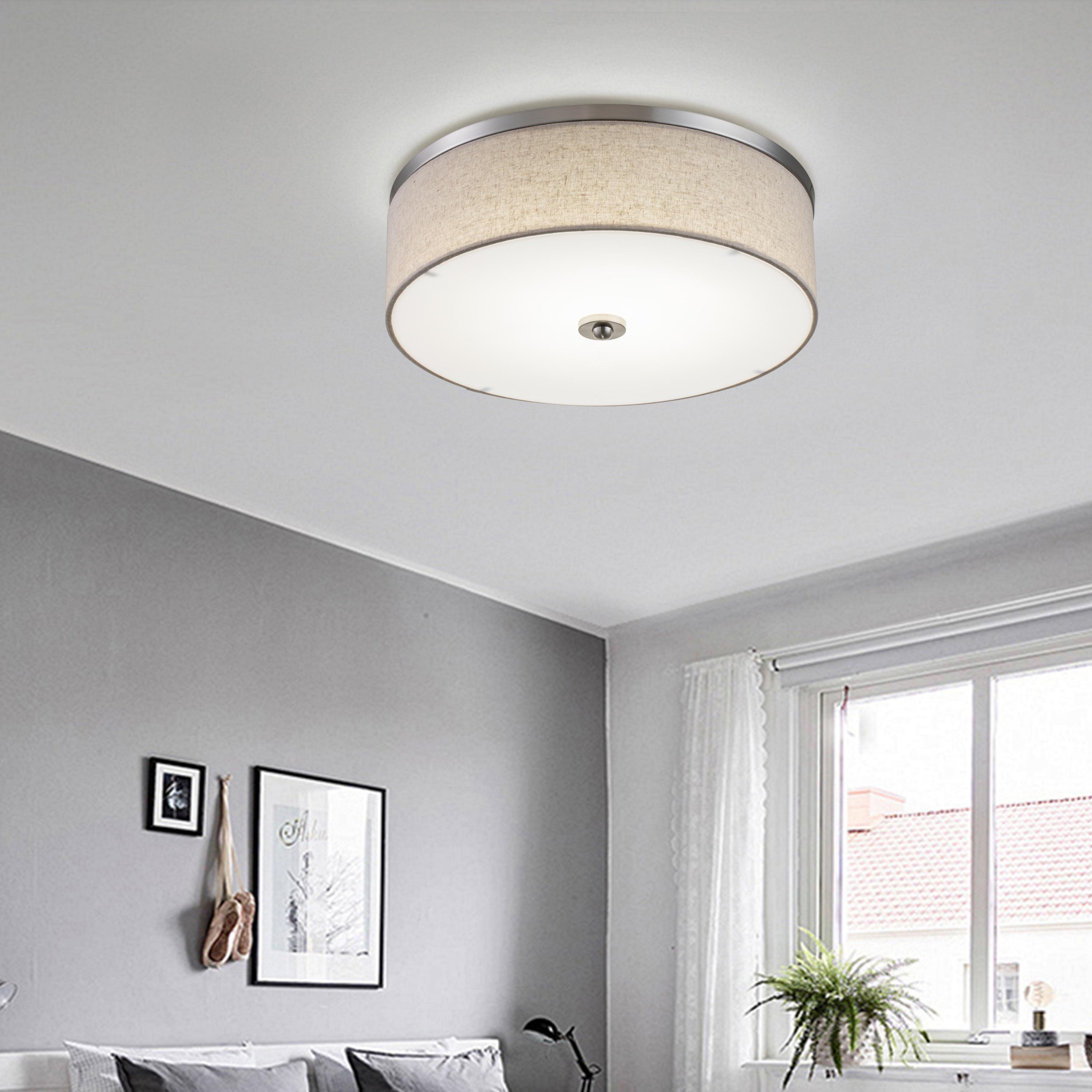 C Cattleya Dimmable 23W Selectable LED Flush Mount Ceiling Light - 15 in.