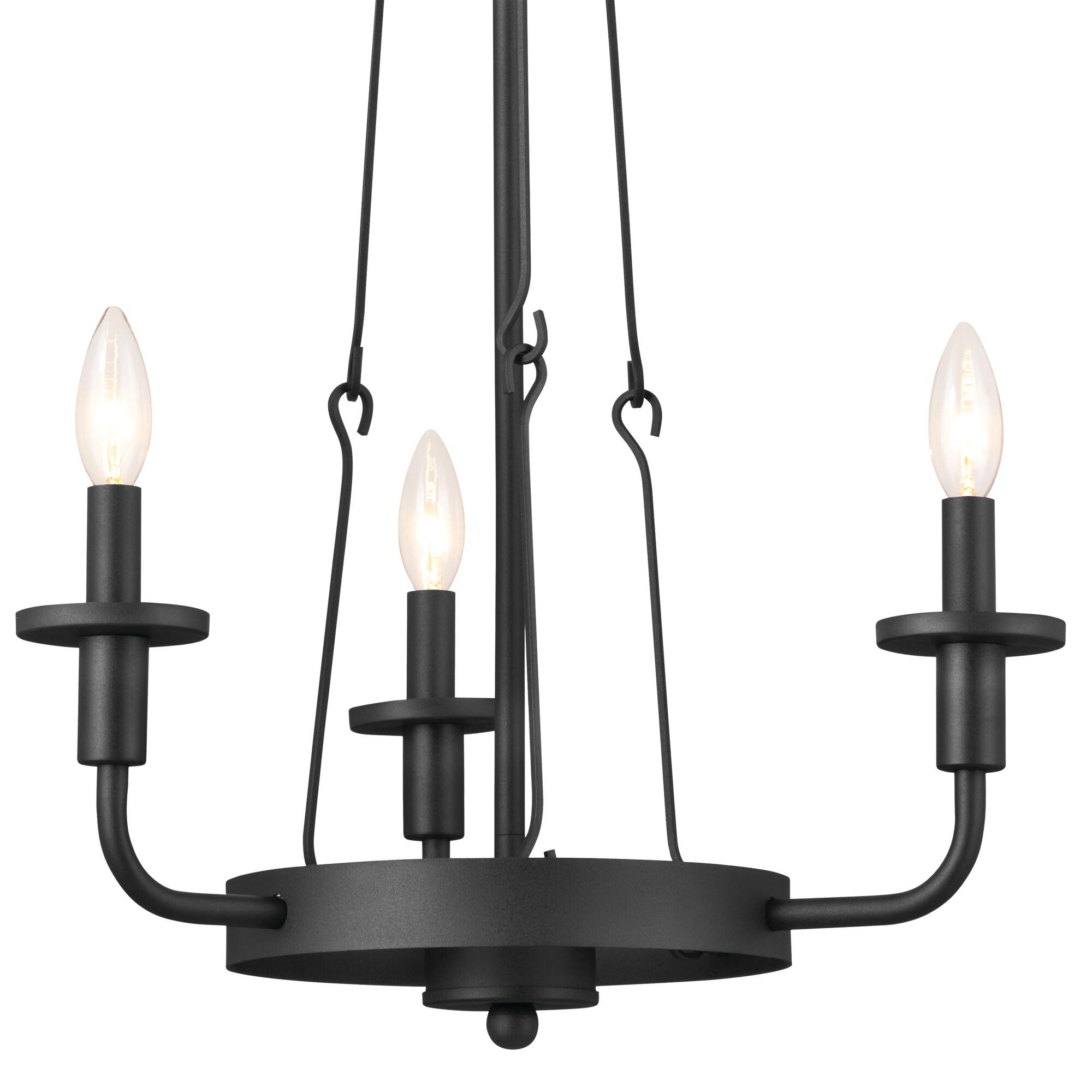 Kichler Lighting Vetivene 3 - Light Chandelier in  Textured Black