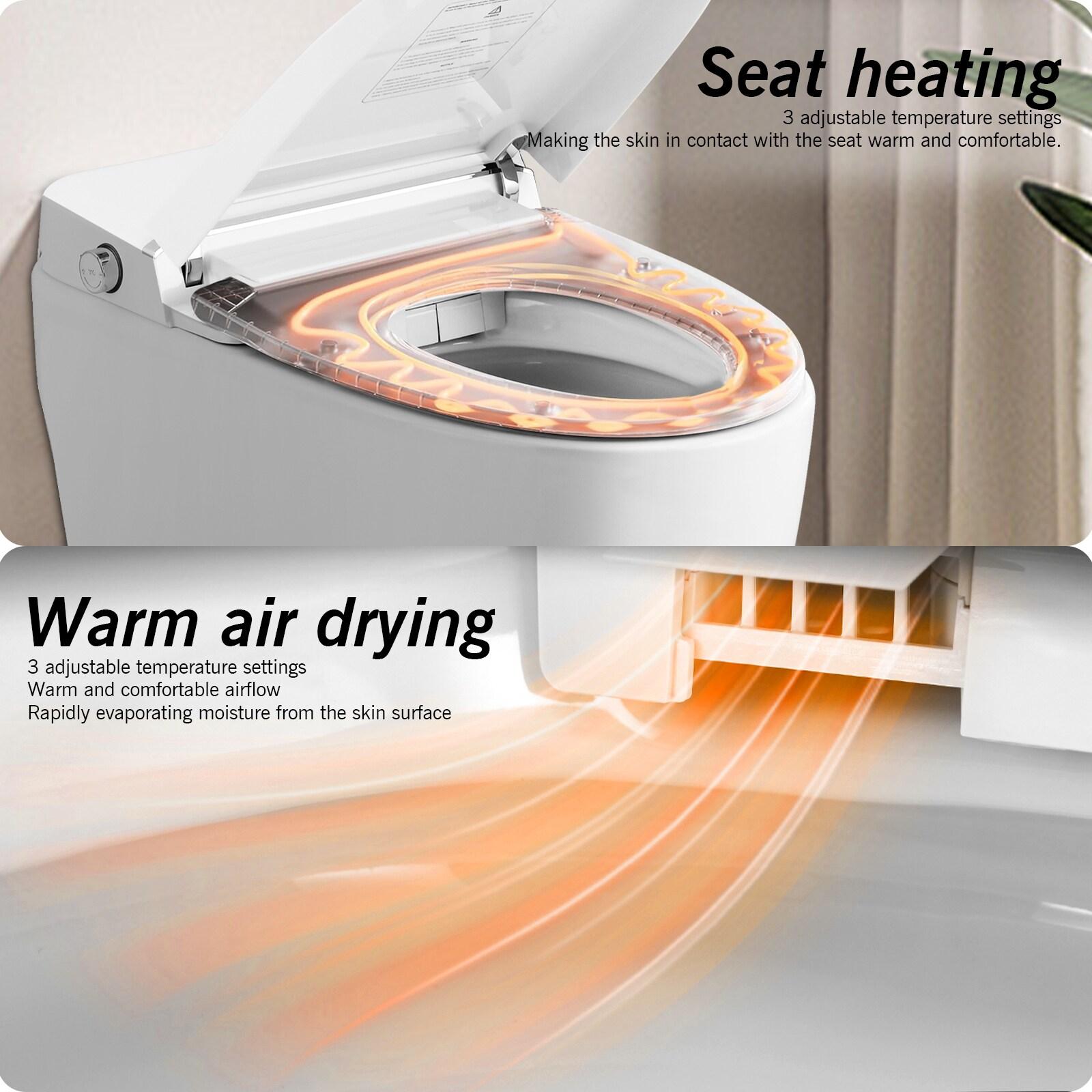 VIBRANTBATH 1.1 Gallons GPF Elongated Bidet Toilet (Seat Included)