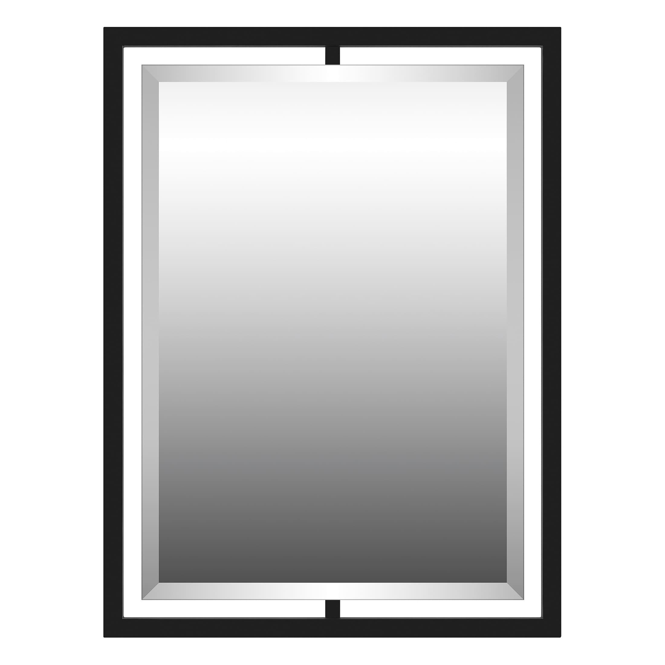 Quoizel Qr1857 Reflections 24" W X 32" H Rectangular Steel Framed Bathroom Mirror - Black