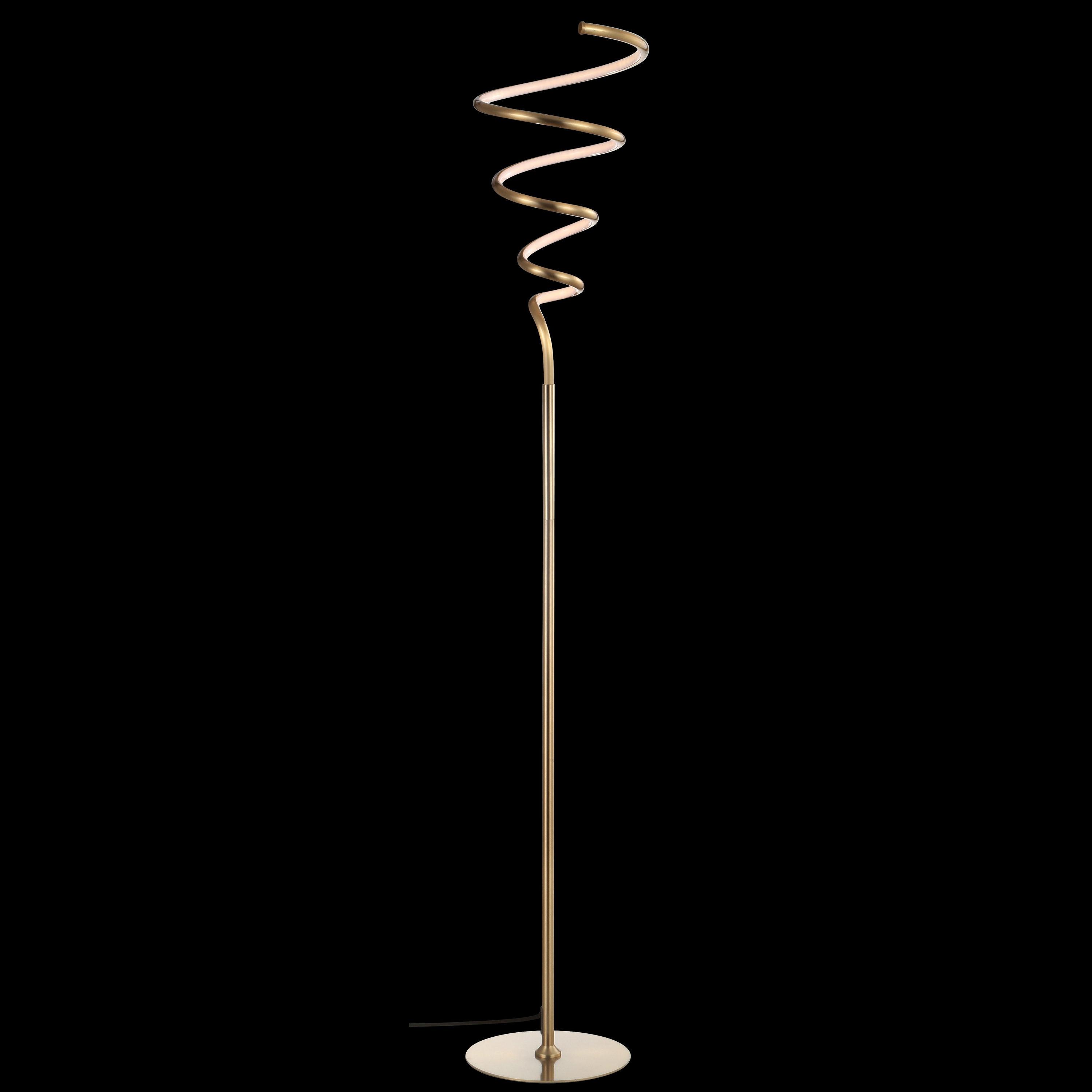 JONATHAN Y JYL7027B Scribble 60.5" Modern Dimmable Metal Integrated LED Floor Lamp Contemporary,Minimalist,Modern,Glam for Bedrooms, Living Room, Office, Reading, Gold