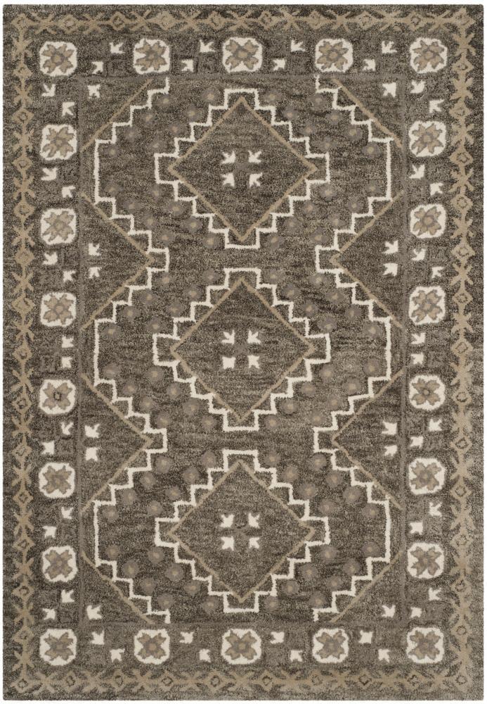 Bella BEL672 Hand Tufted Area Rug - Brown/Taupe - 4'x6' - Safavieh.