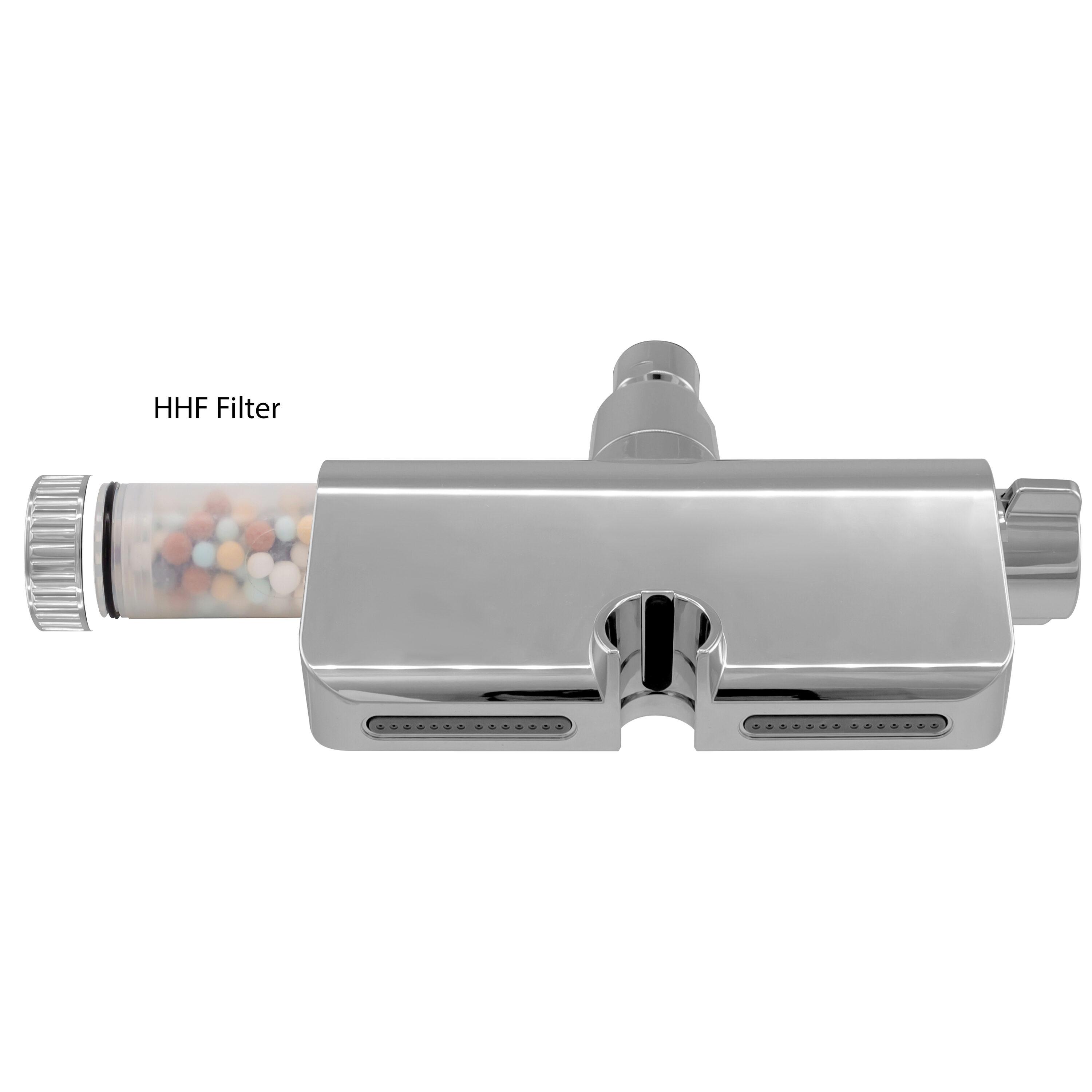 Filtered Handheld Shower Head Diverter Bracket with Jet Massage Spray System