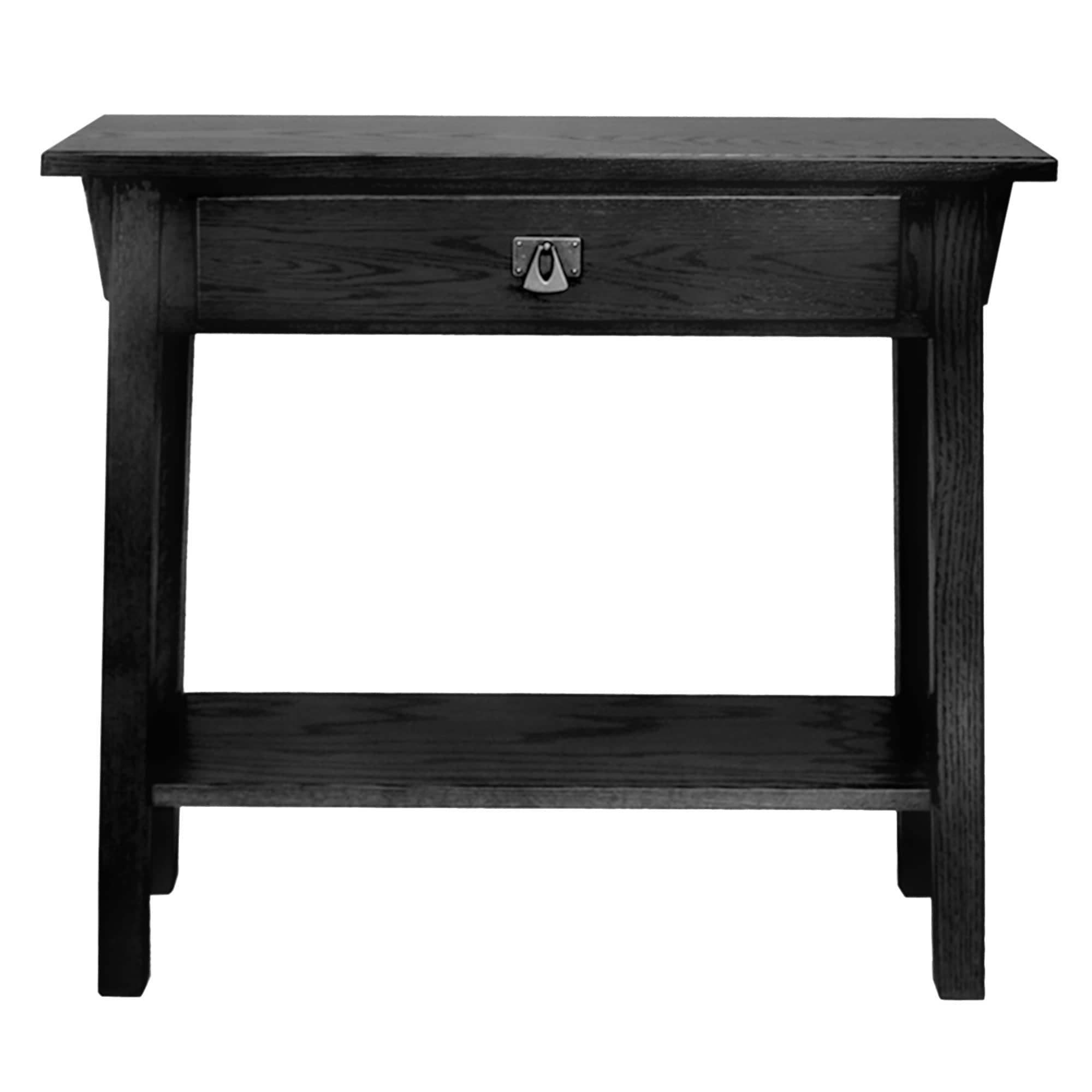Favorite Finds Mission Hall Stand Slate Finish - Leick Home: Compact Wood Entryway Table with Drawer, CARB Certified