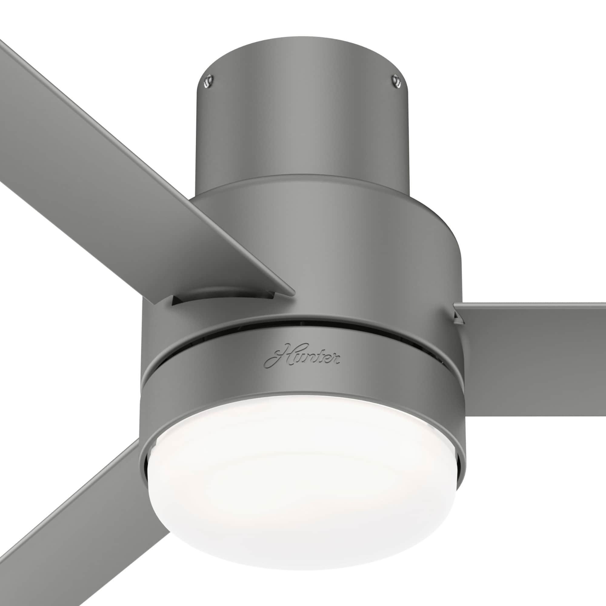 Hunter Fan 44" Gilmour 3 - Blade Outdoor Flush Mount Ceiling Fan with Remote Control and Light Kit Included