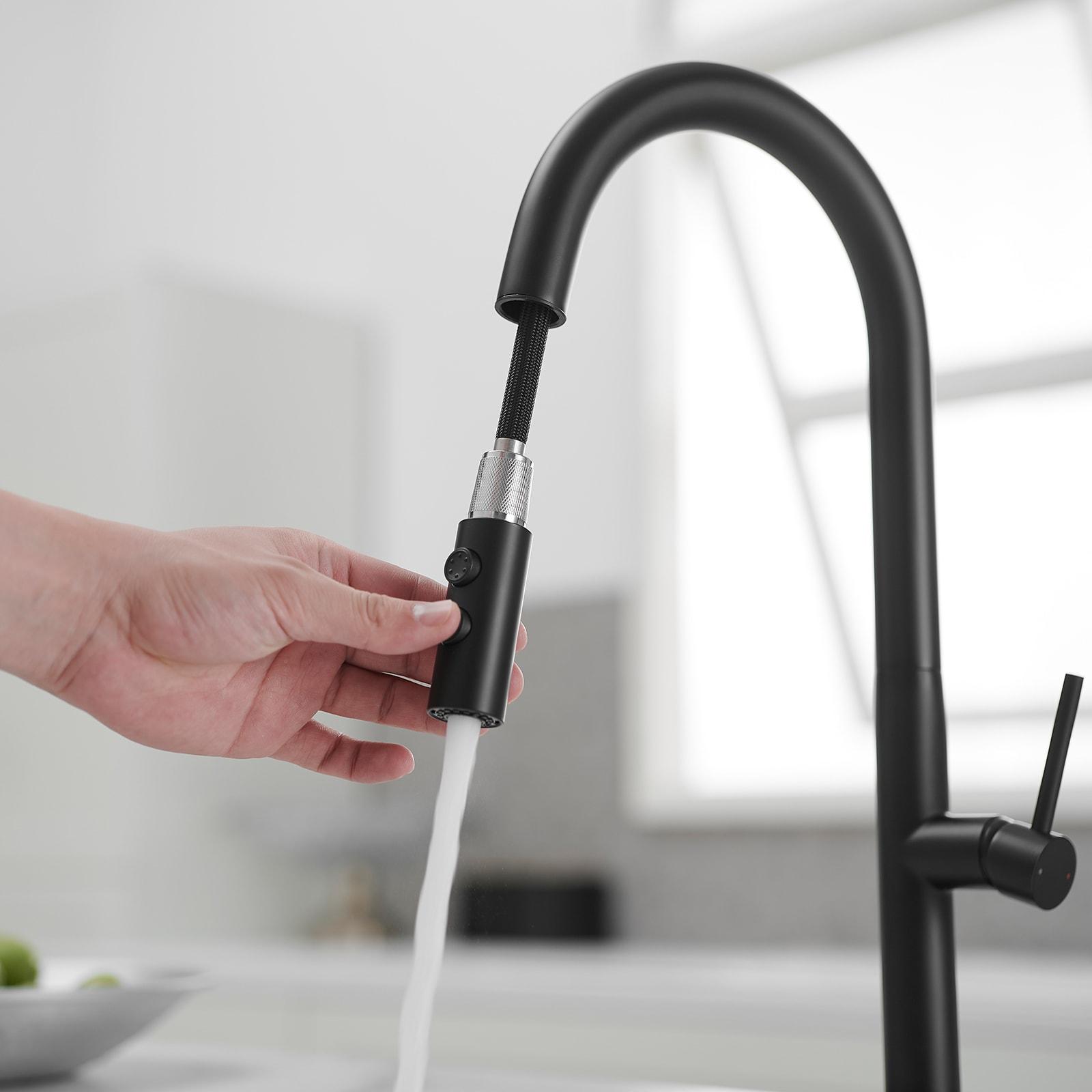 Single Handle Pull Down Sprayer Kitchen Faucet