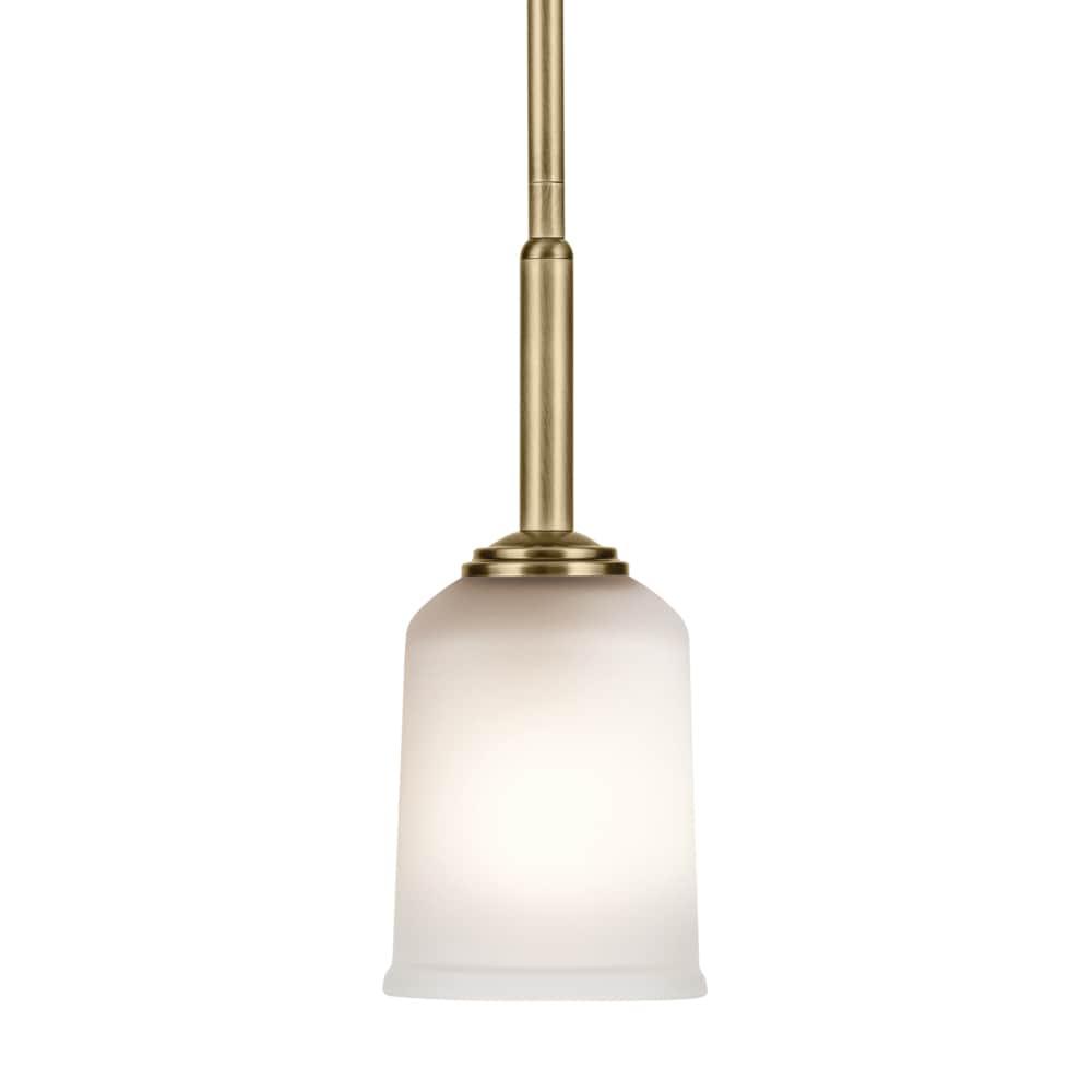 Natural Brass Mini Pendant with Clear Glass Shade