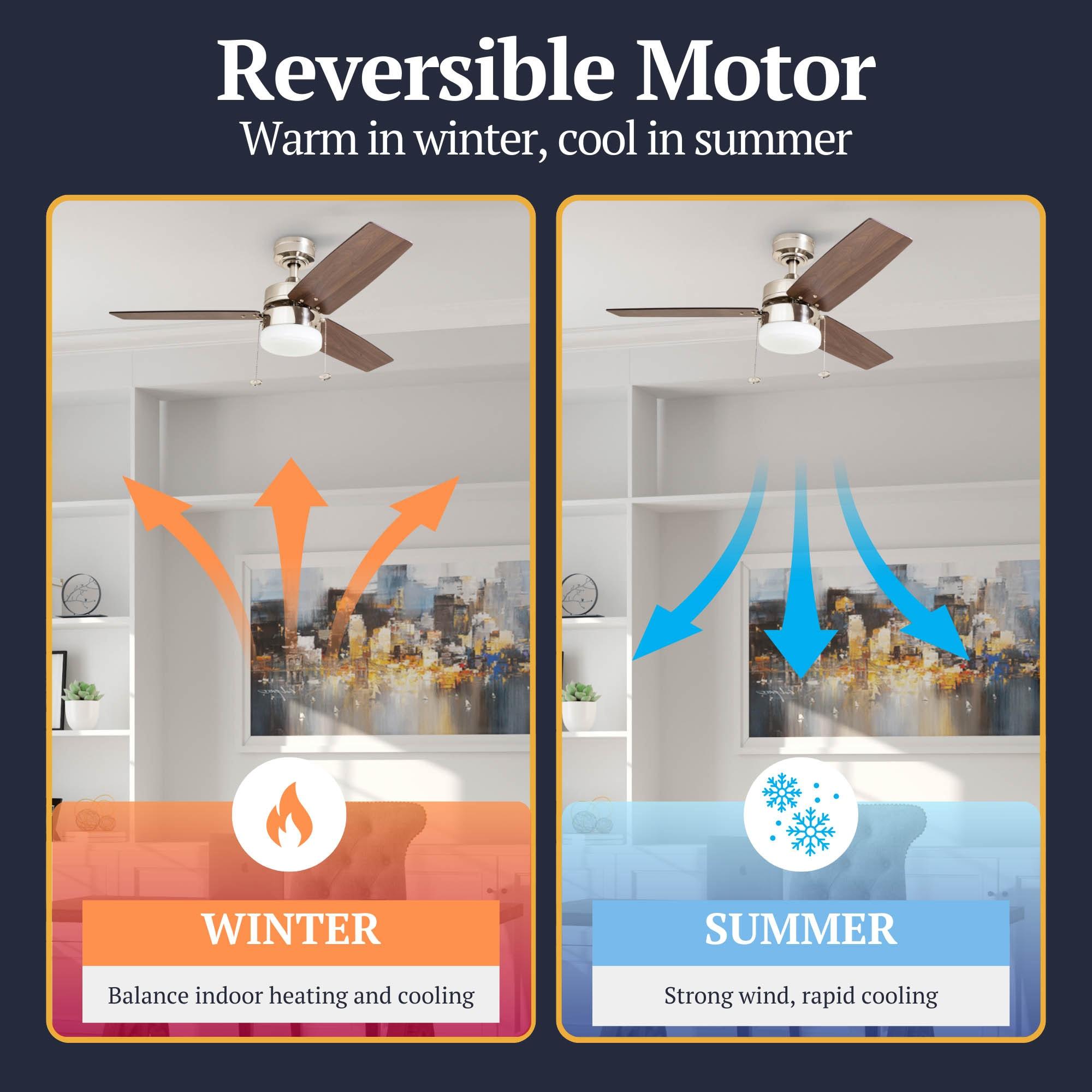 Prominence Home Reston 42-in Brushed Nickel with Burnt Oak/Chocolate Maple Blades Ceiling Fan With Light ( 3 -Blade )