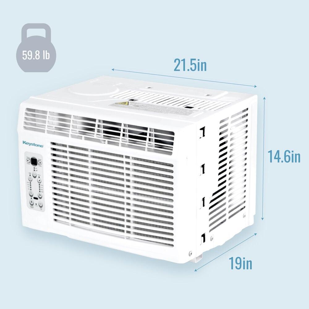 10,000 BTU Compact Window Air Conditioner with Remote Control and Dehumidifier up to 450 Sq. Ft.