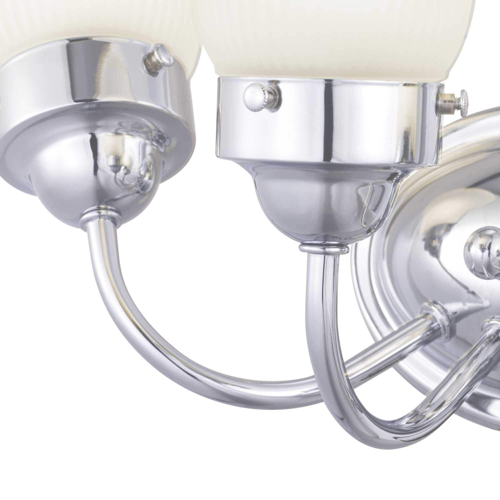 Fluted Glass Collection Three-Light Bath & Vanity