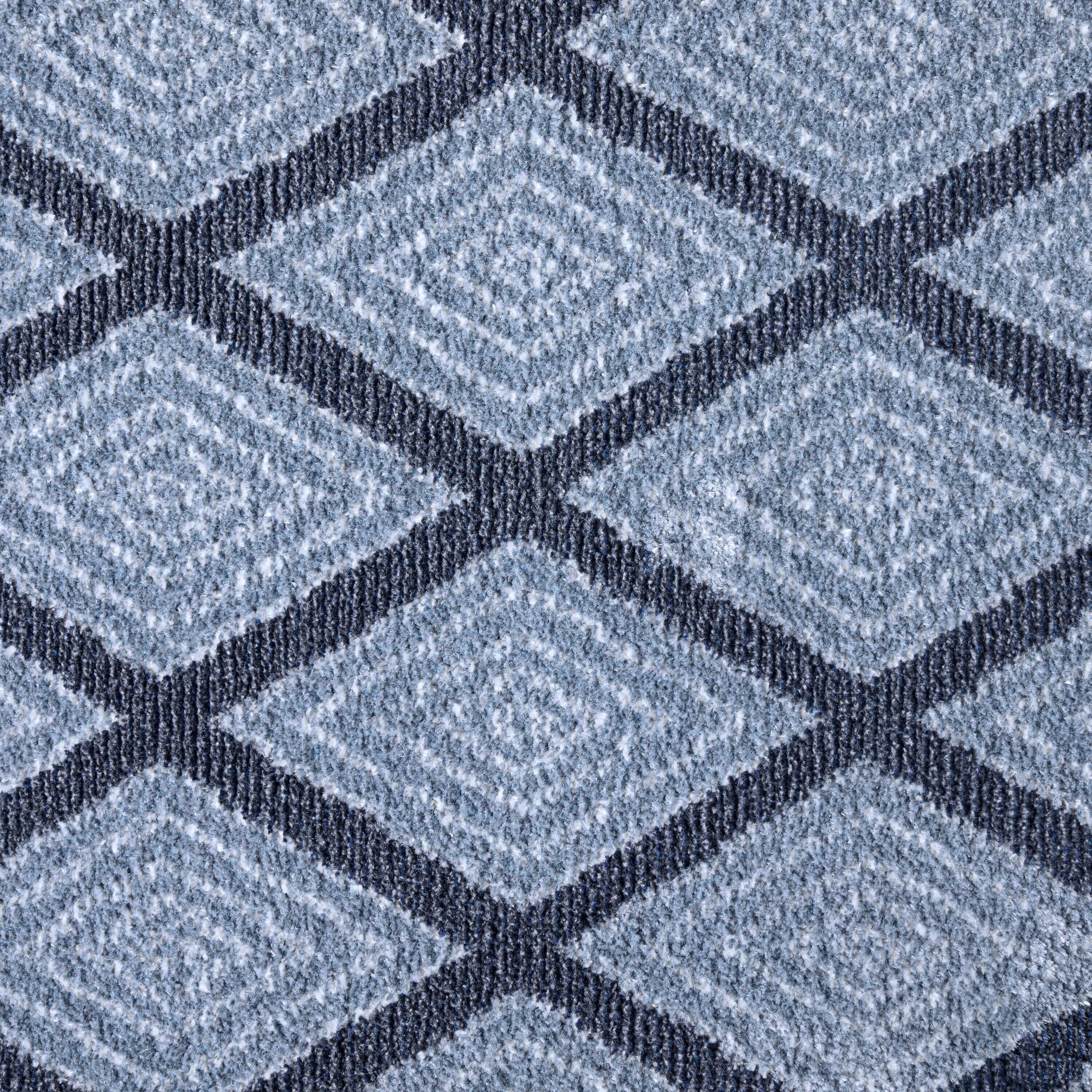 Town & Country Everyday Rein Solid Diamond Everwash Non-Slip Backing Washable Area Rug Blue