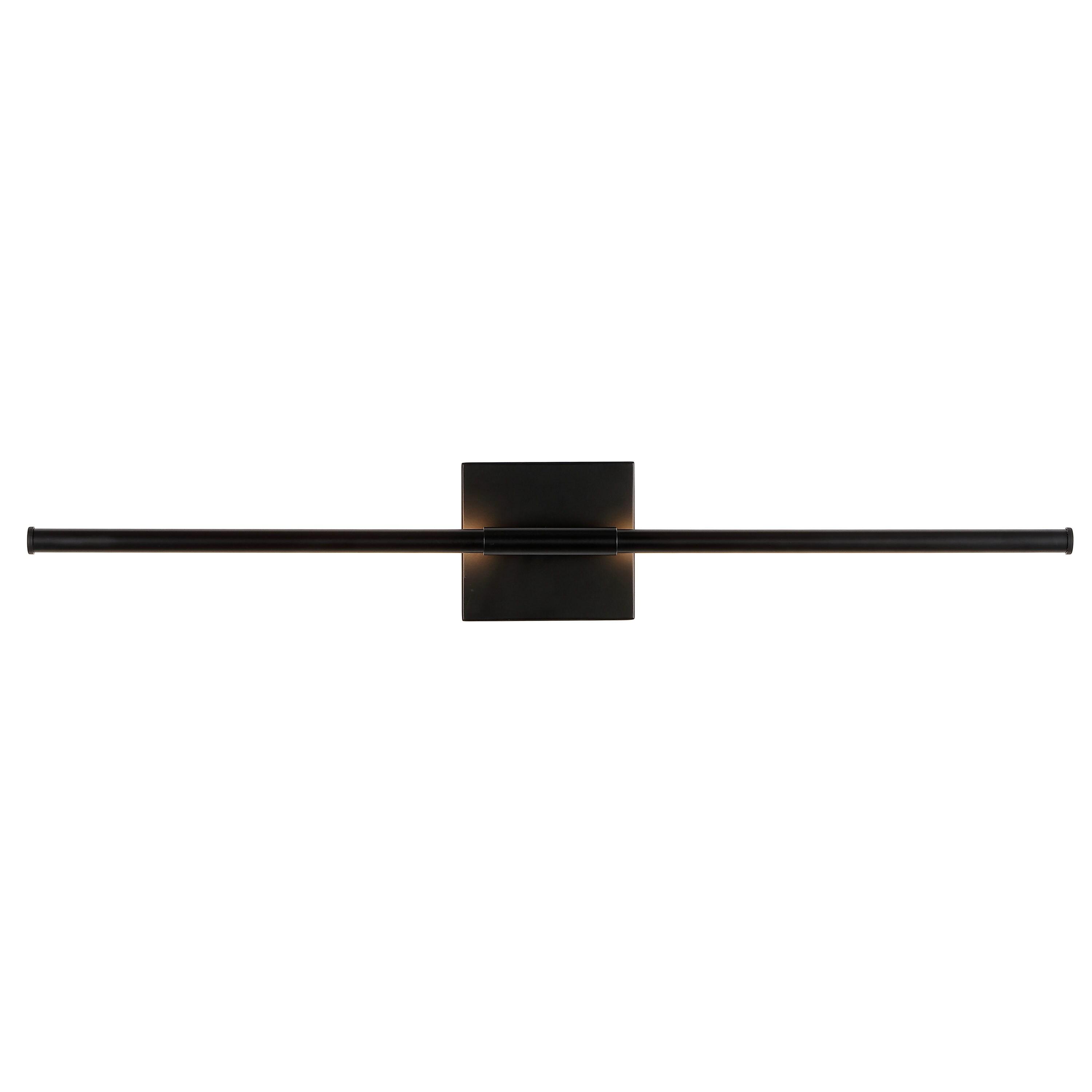 Makena 28" Dimmable Integrated LED Modern Metal Wall Sconce, Black