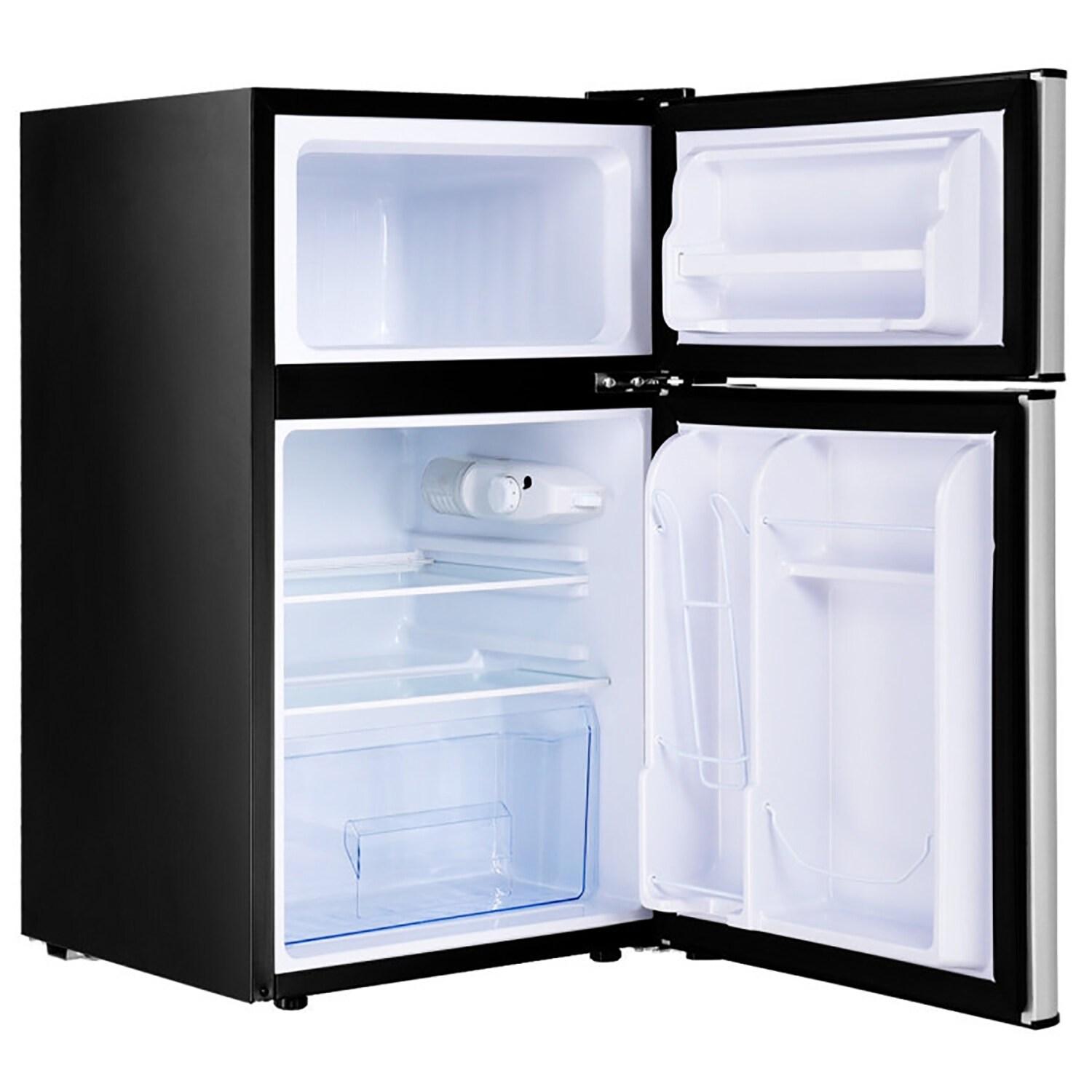 Costway Costway 3.2 Cubic Feet Portable Freestanding Mini Fridge with Freezer