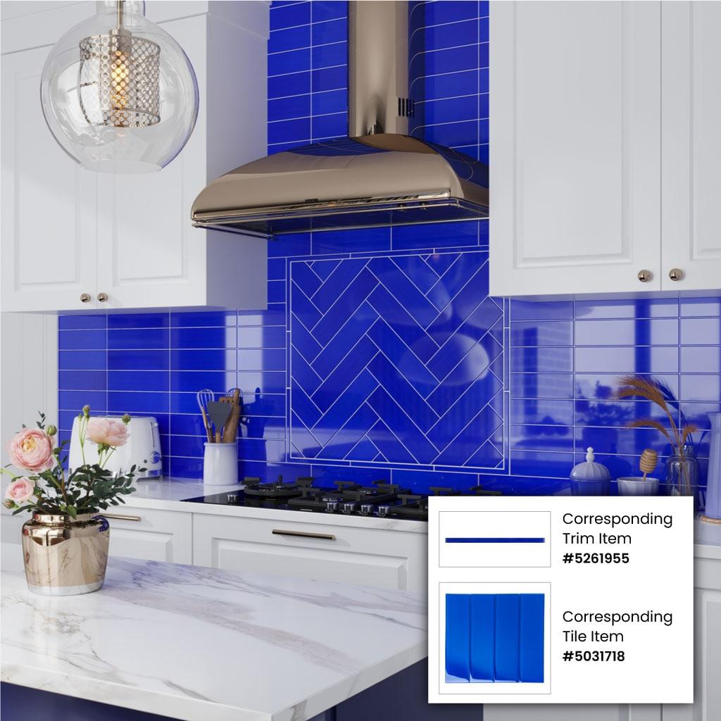 3" X 12" Glass Brick Look Subway Wall Tile