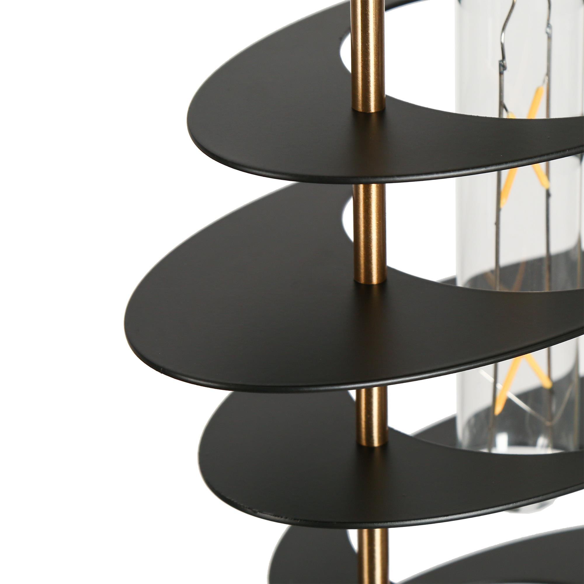 LNC Meubelkunst 1-Lights 9" Modern Cylinder Mini Pendant  Lights,Black and Polished Gold